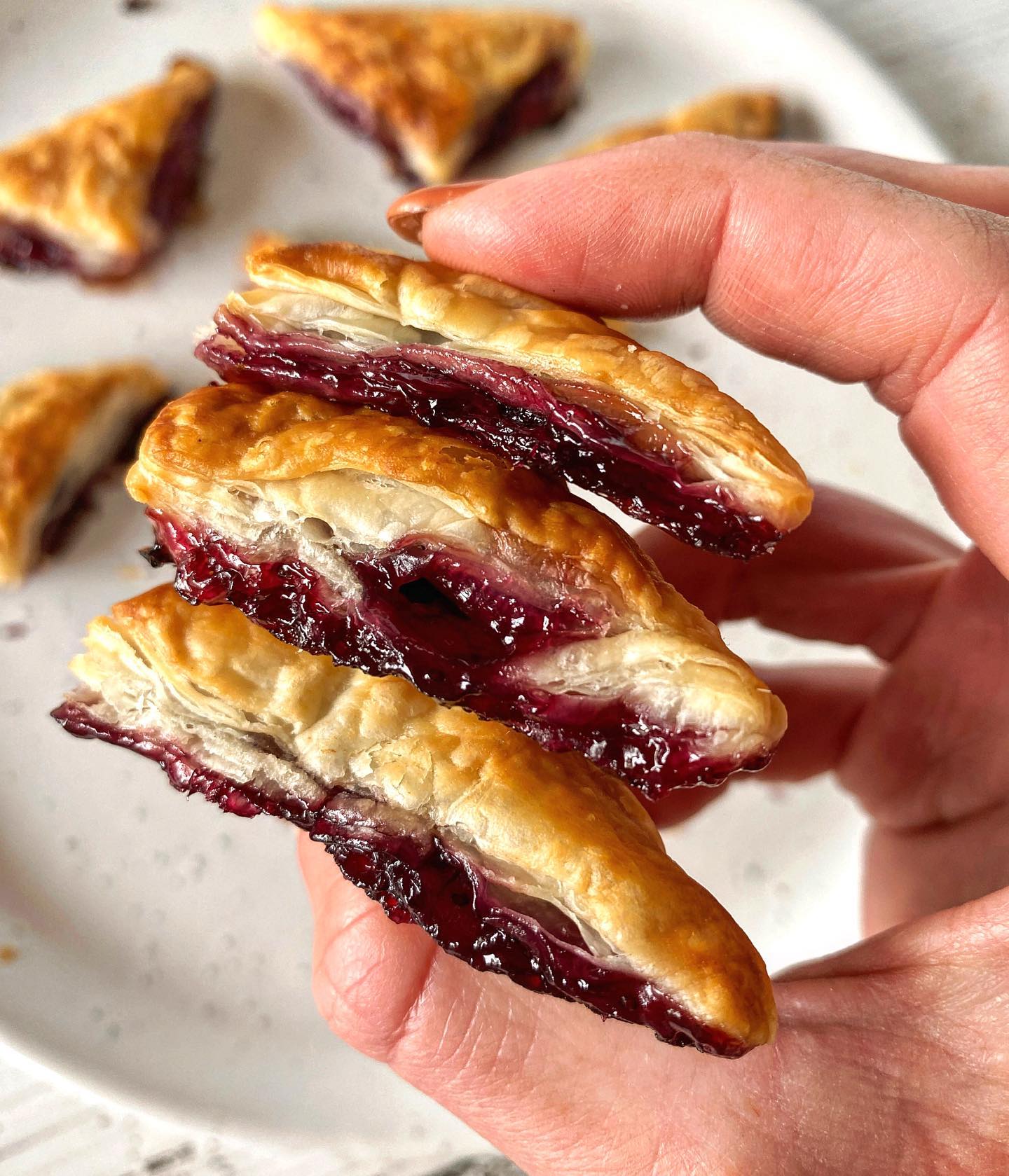 Easy Baked Blueberry Pastry Puffs