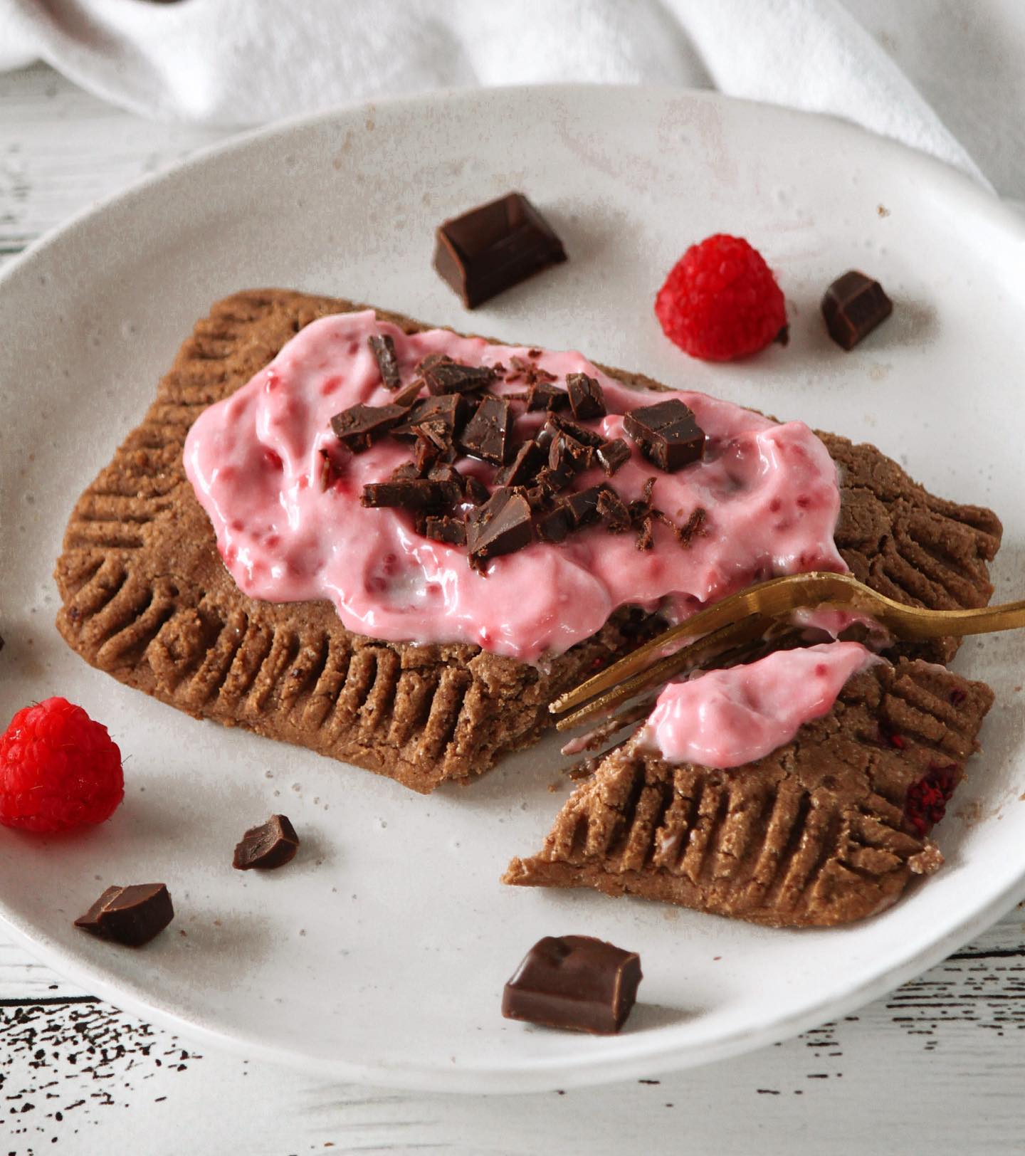 Protein-Packed Vegan Pop Tart with Raspberry-Chocolate Filling