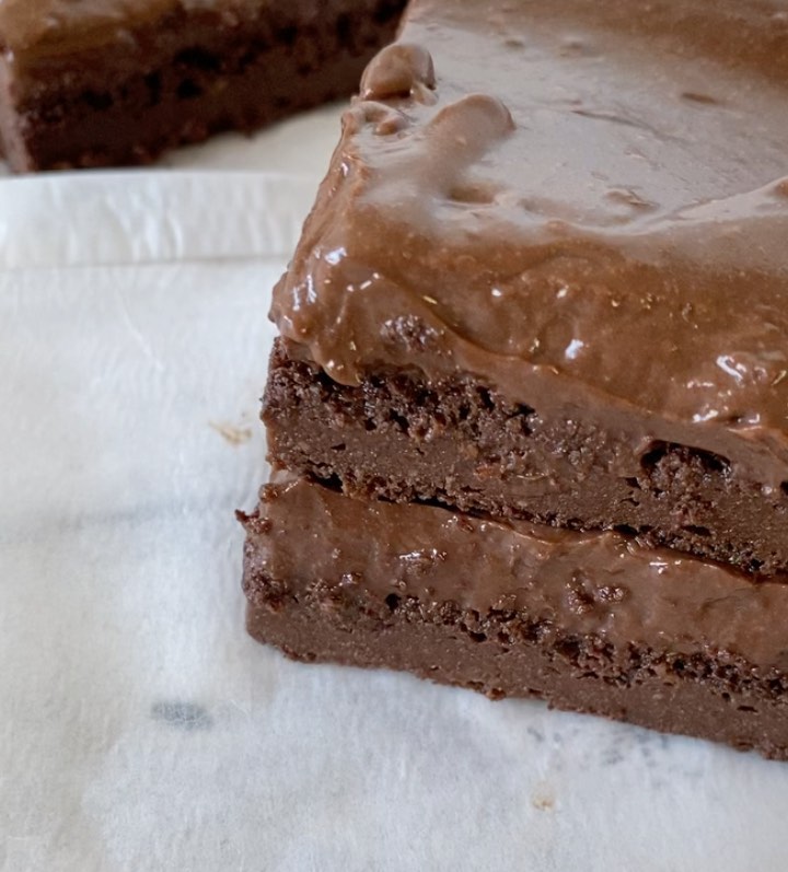 Decadent Chocolate Mousse Brownie Slice