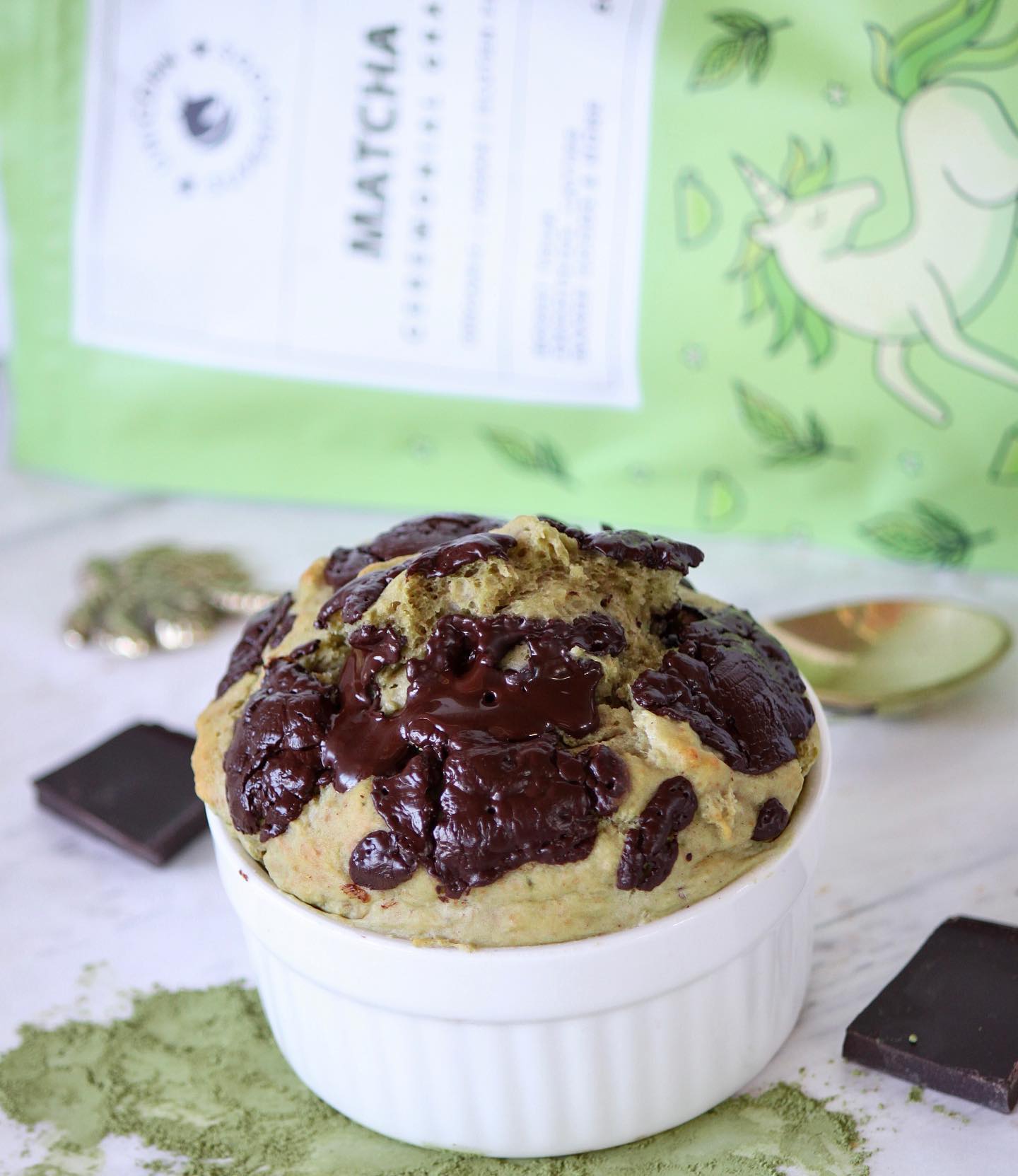 Decadent Choc Matcha Baked Oats