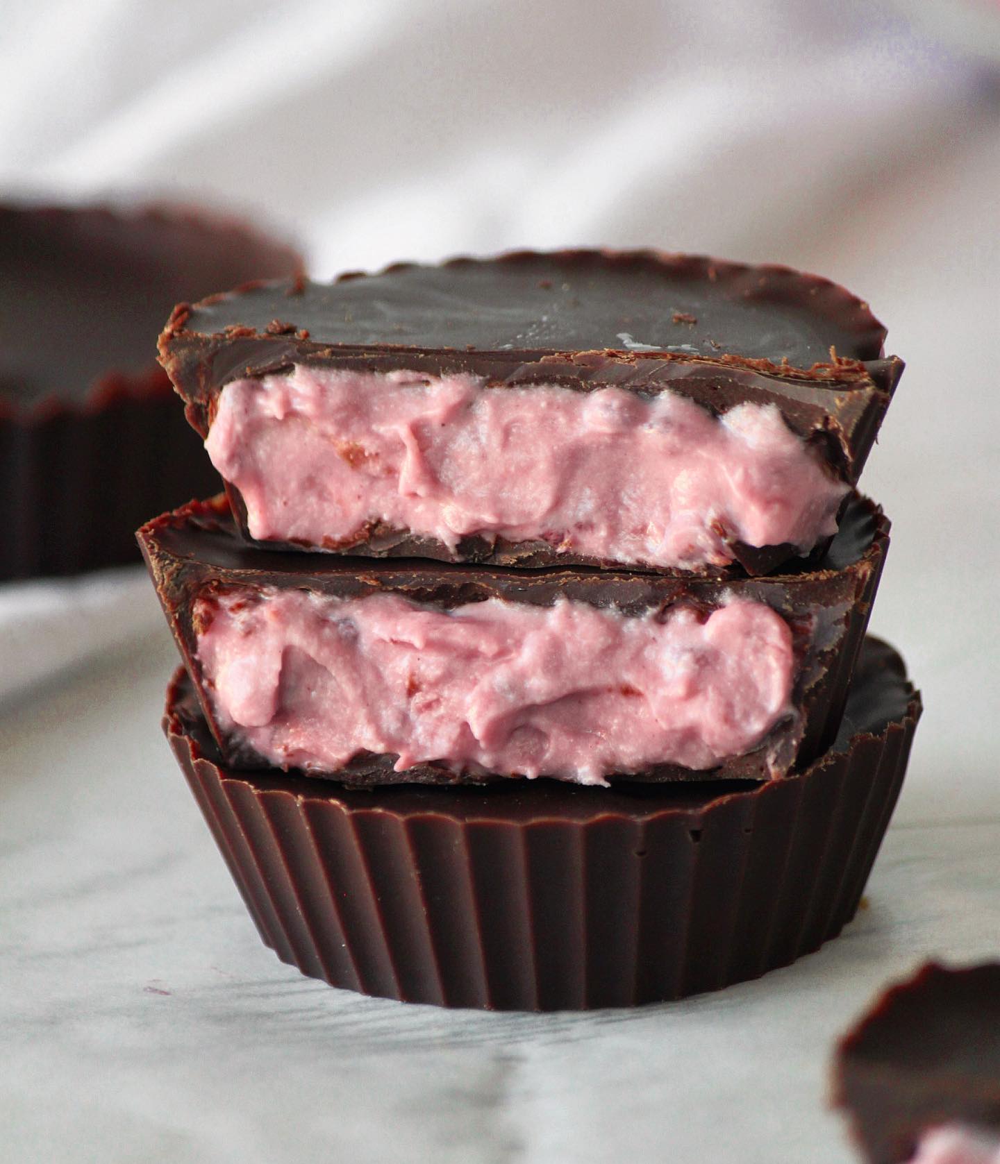 Raspberry Mousse Chocolate Cups