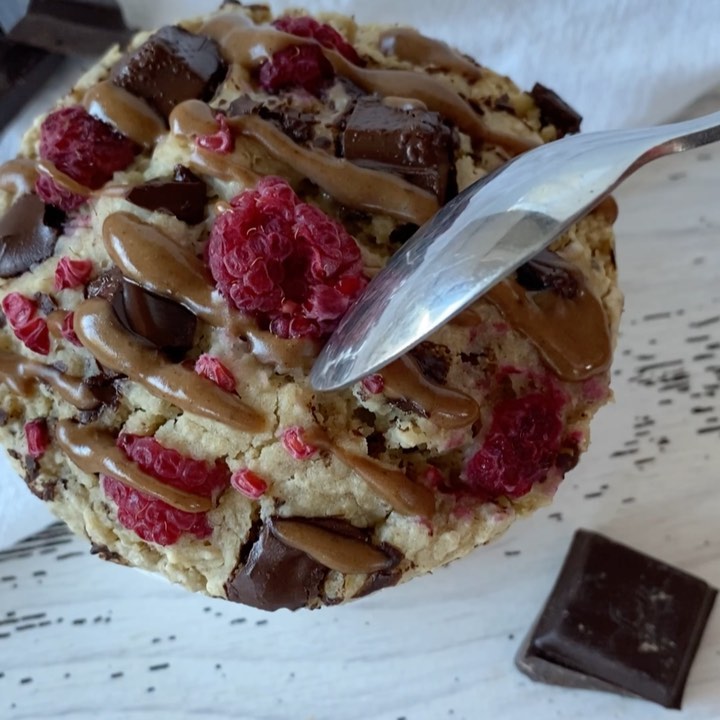 Choc Raspberry Baked Oats