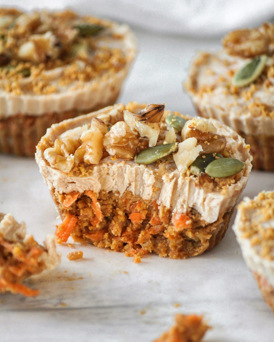 Mini No-Bake Carrot Cake Cheesecakes