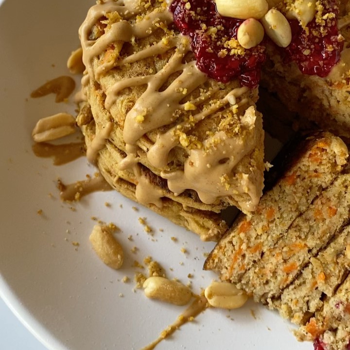 Peanut Butter Carrot Pancakes