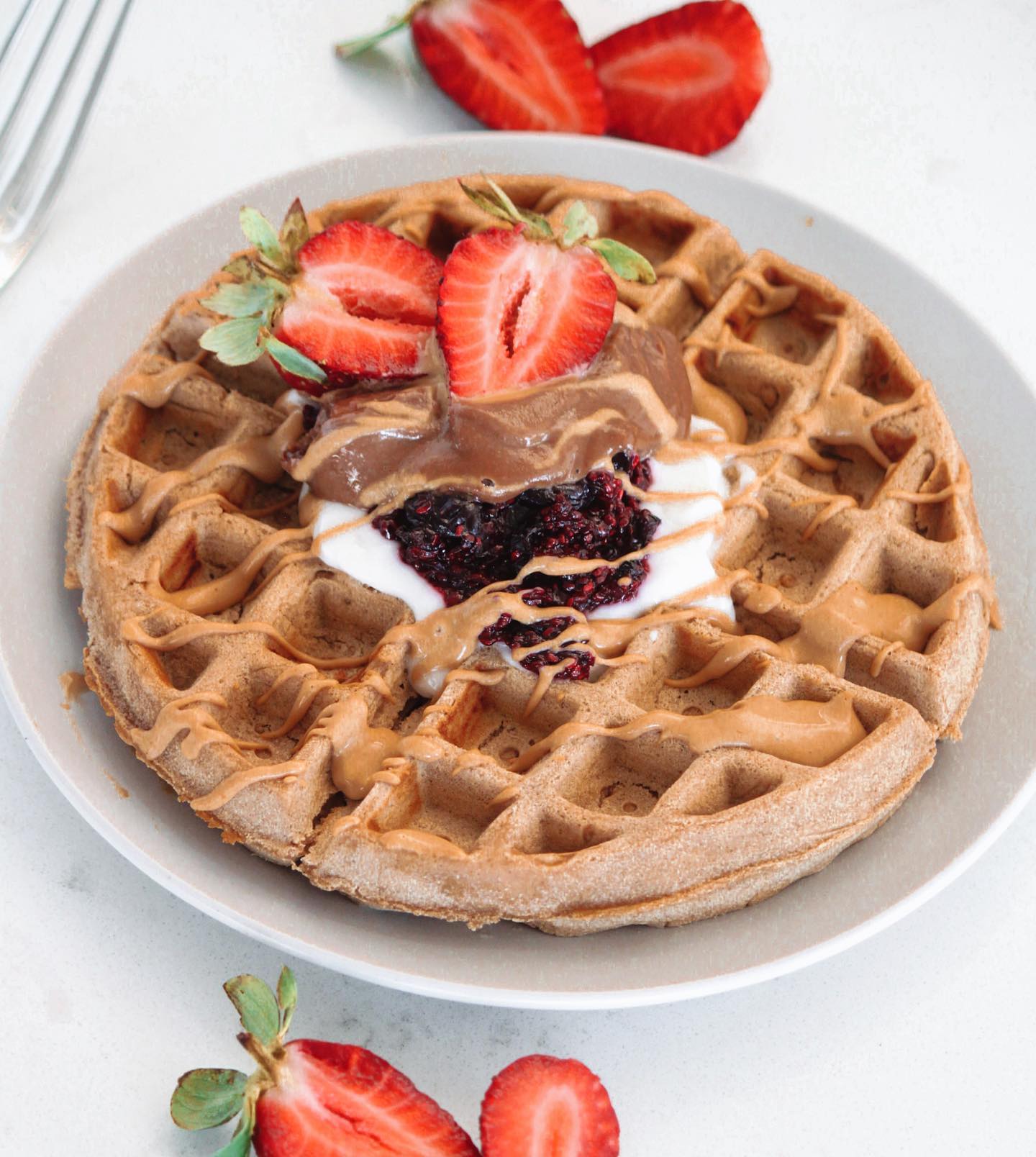 Fluffy Pumpkin Spice Waffles