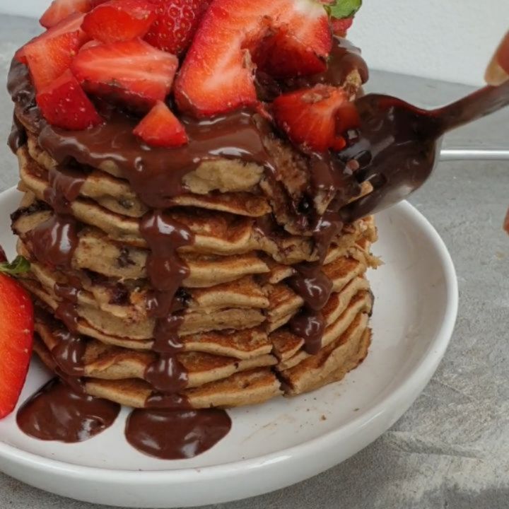 Gluten-Free Banana Bread Chocolate Chip Pancakes