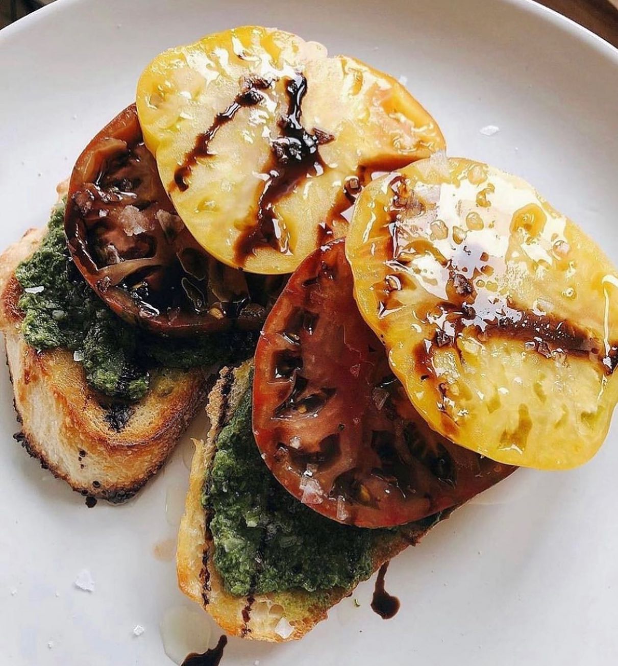Bruschetta-Style Heirloom Tomato Toast