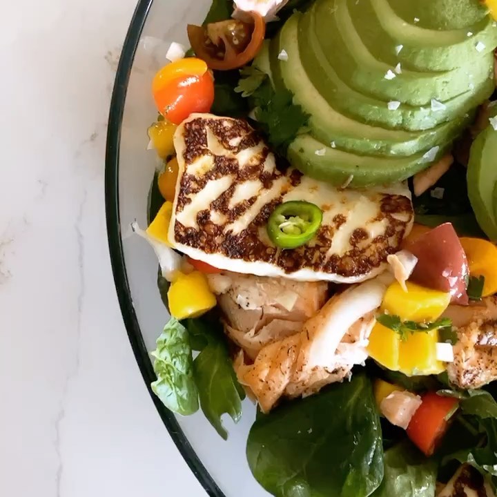 Citrus Marinated Salmon Salad Bowl