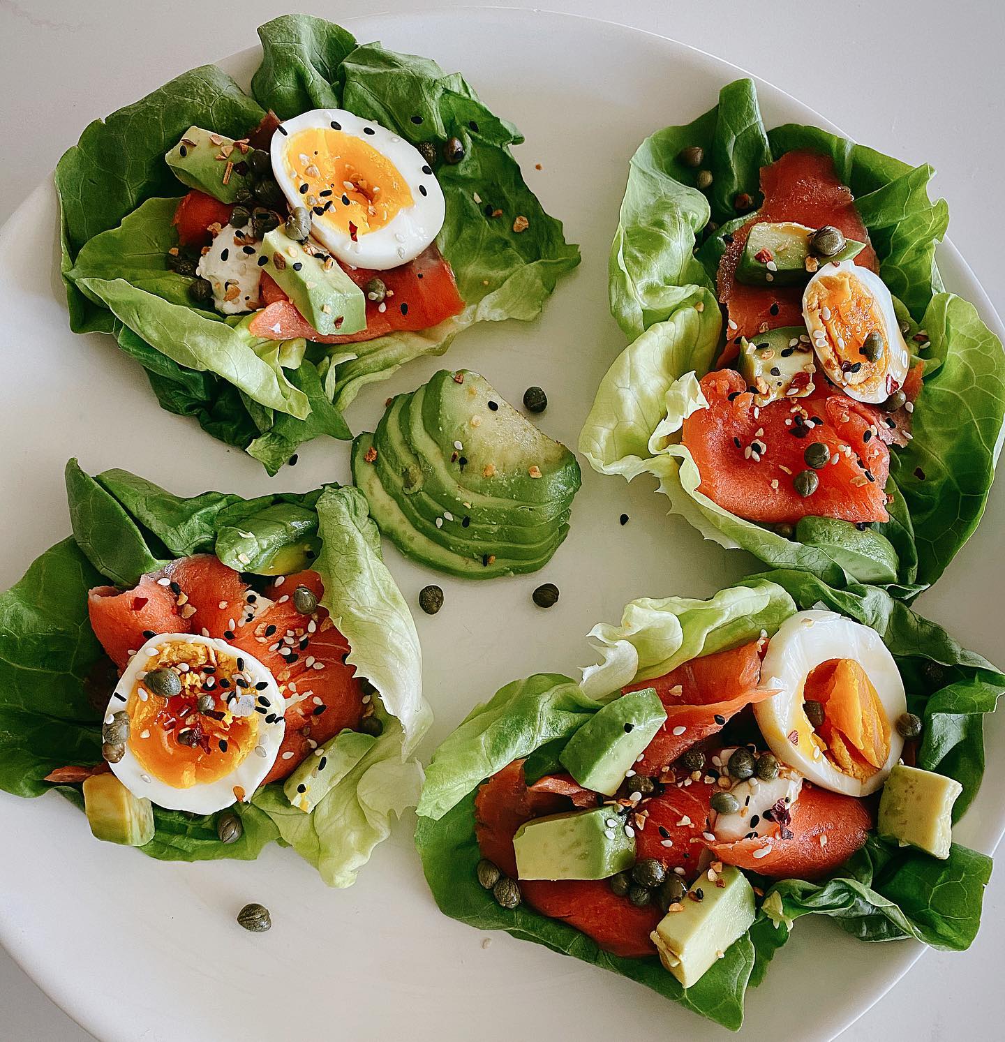 Smoked Salmon Lettuce Cups