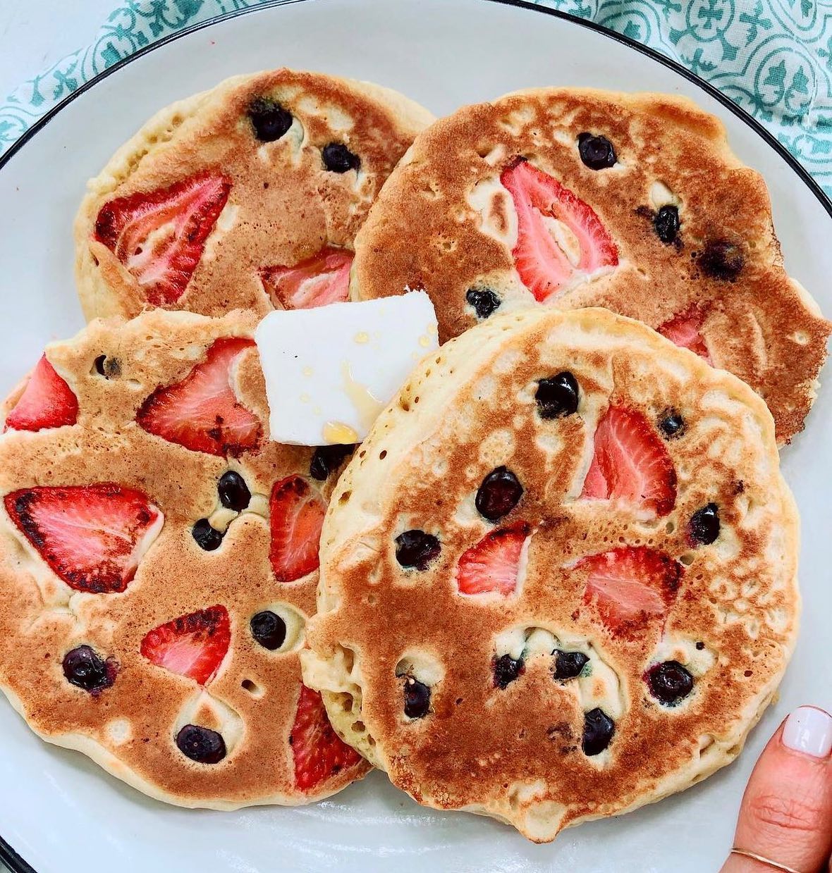 Almond Flour Pancakes with Berries