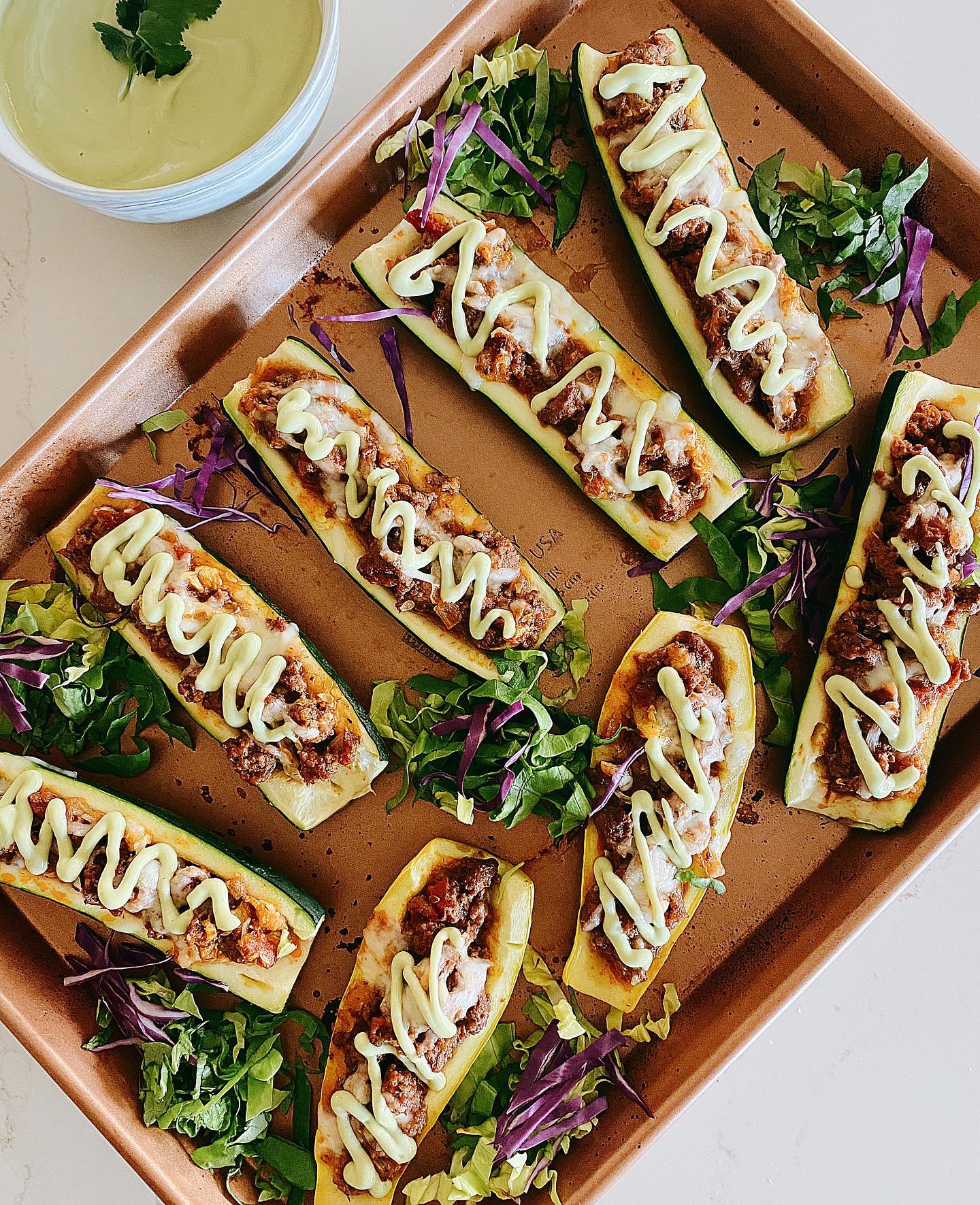 Ground Turkey Zucchini Boats