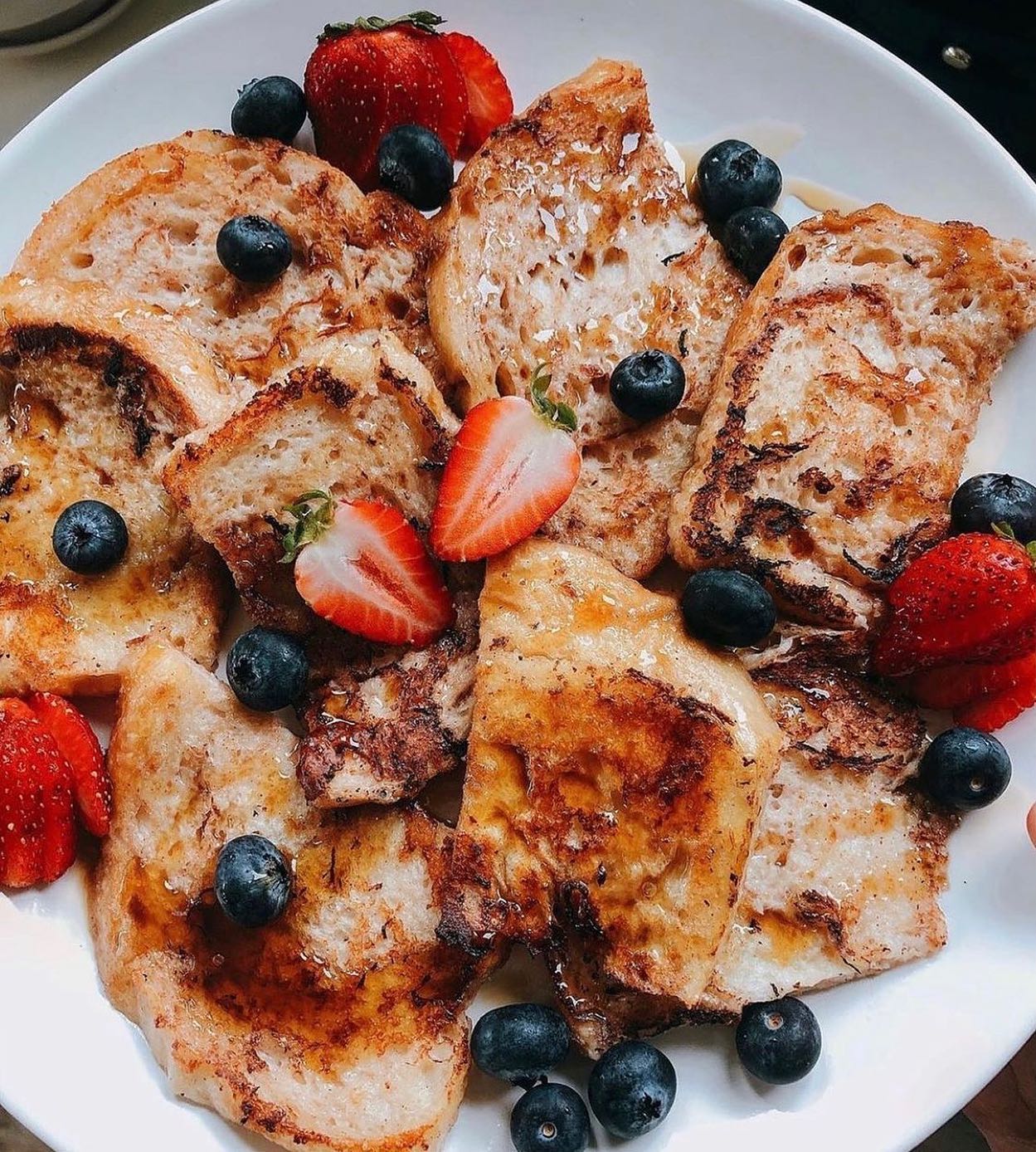 French Toast with Berries and Maple Syrup