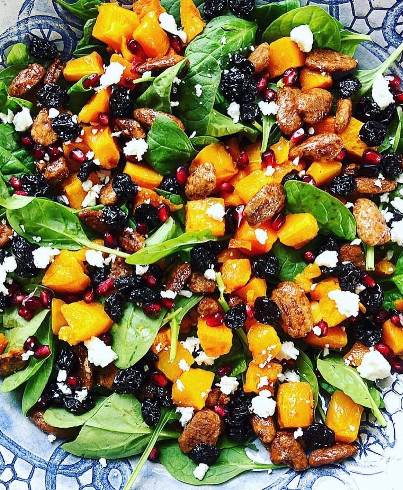 Holiday Salad with Roasted Squash and Pomegranate