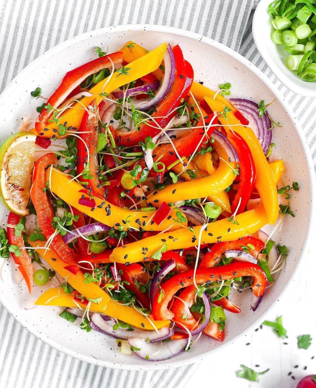 Delicious Rainbow Salad with Mango and Lime