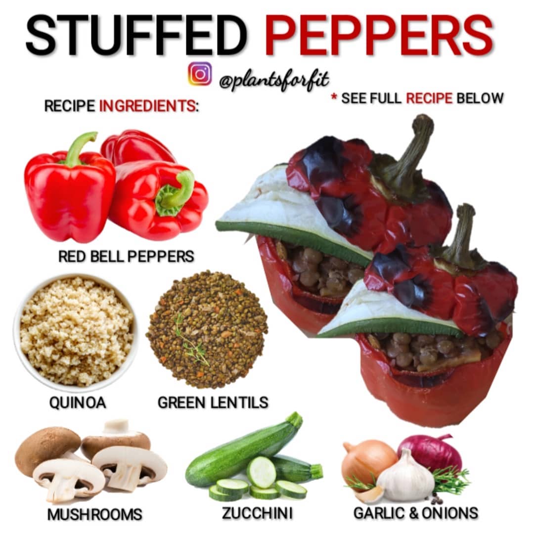 Vegan Stuffed Peppers with Lentils and Quinoa