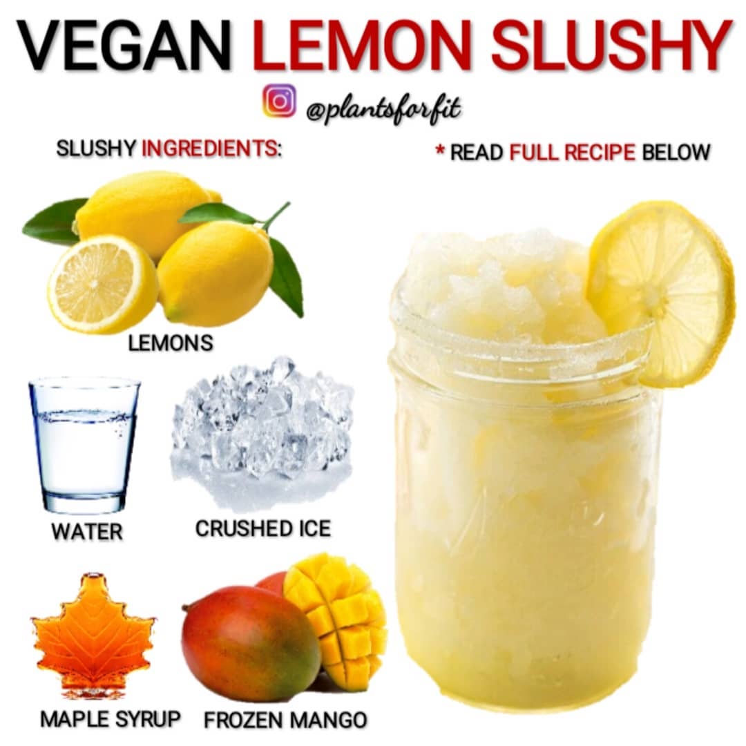 Refreshing Vegan Mango Lemon Slushy Drink