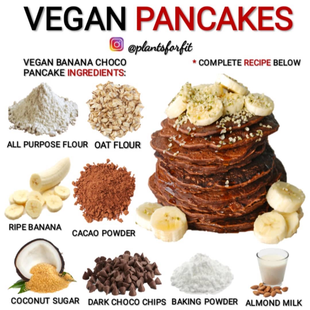 Vegan Chocolate Pancakes with Banana