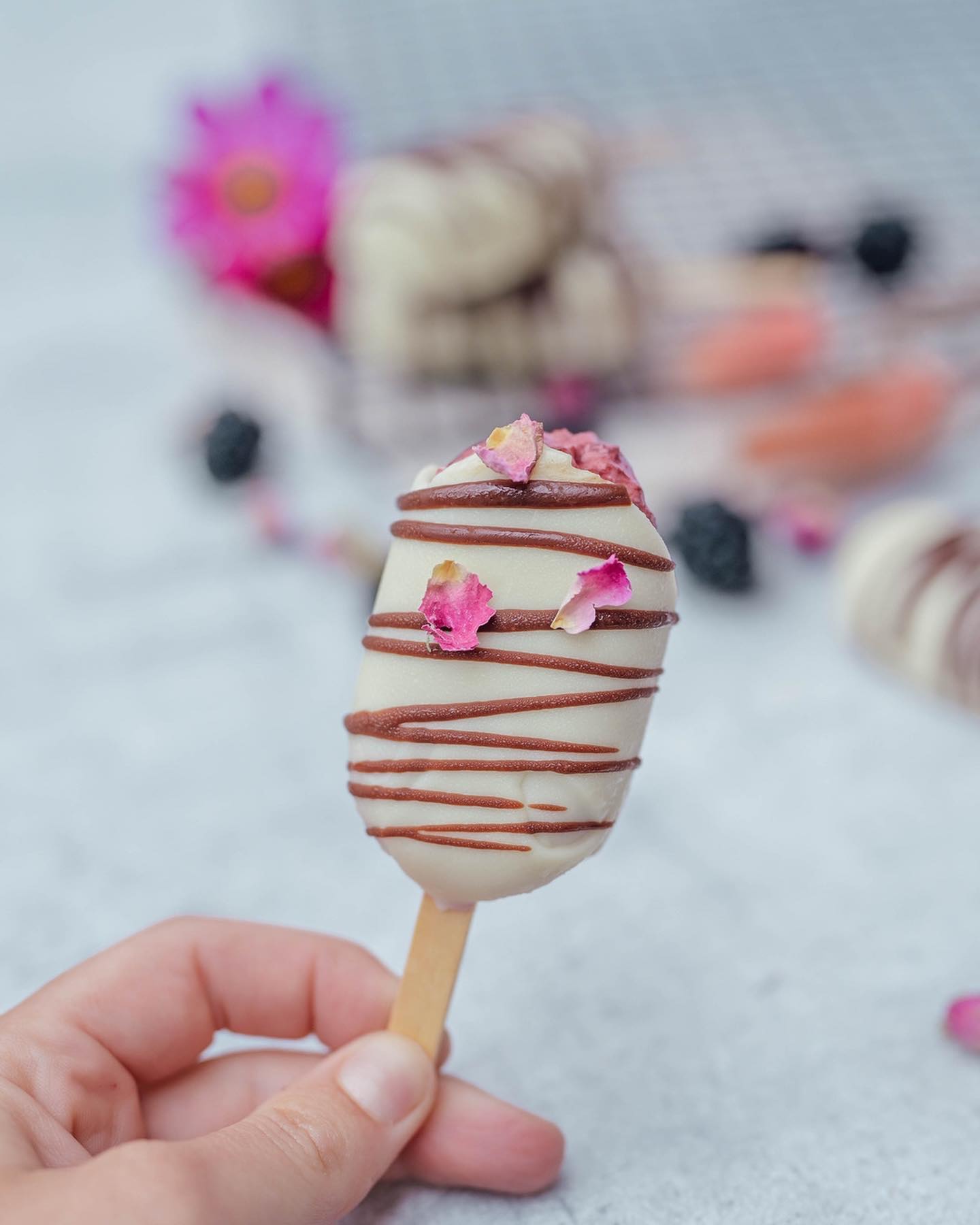 Easy Blackberry Magnum Ice Cream Bars