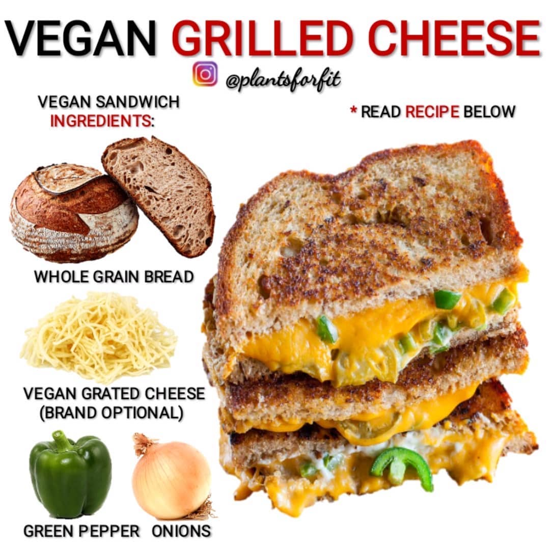 Easy Vegan Grilled Cheese with Peppers and Onions
