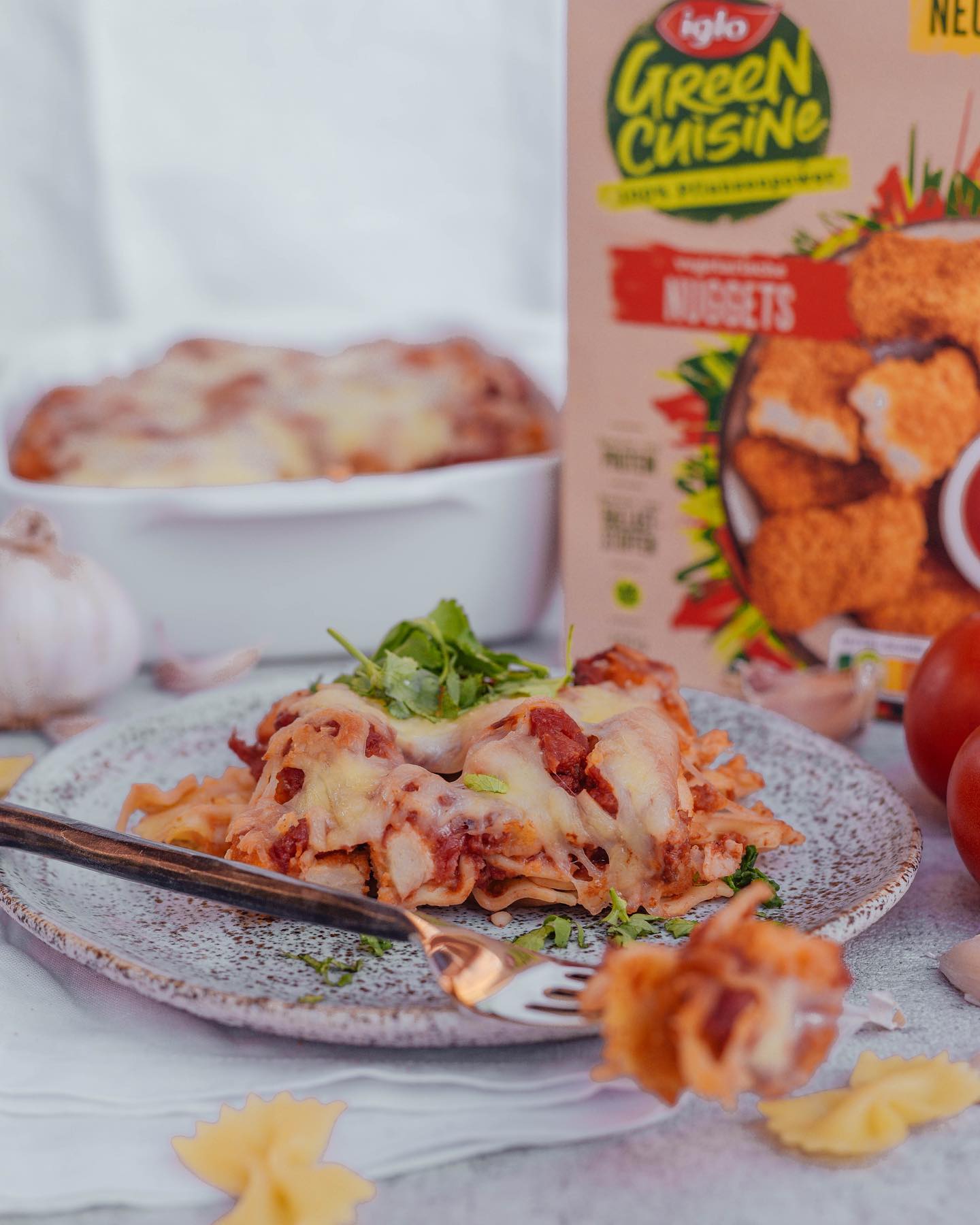 Vegetarian Nugget Pasta Casserole