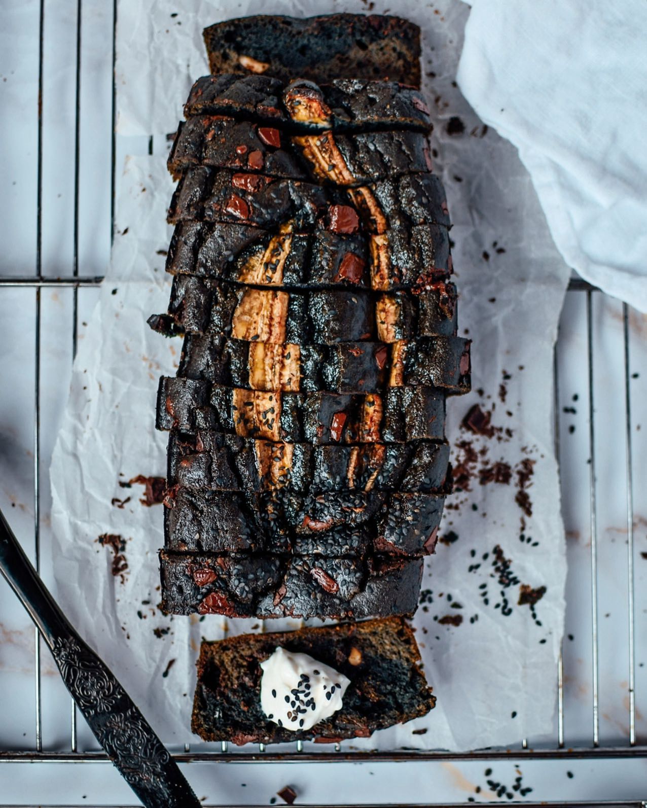 Activated Charcoal Banana Bread