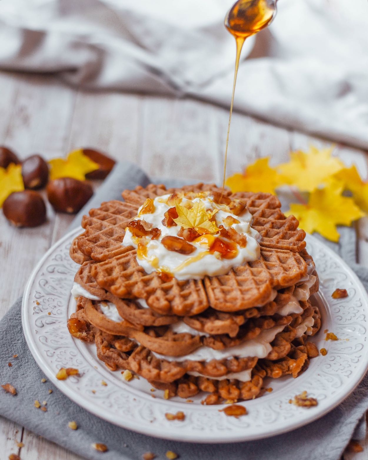Sugar-Free Low-Fat Chestnut Waffles