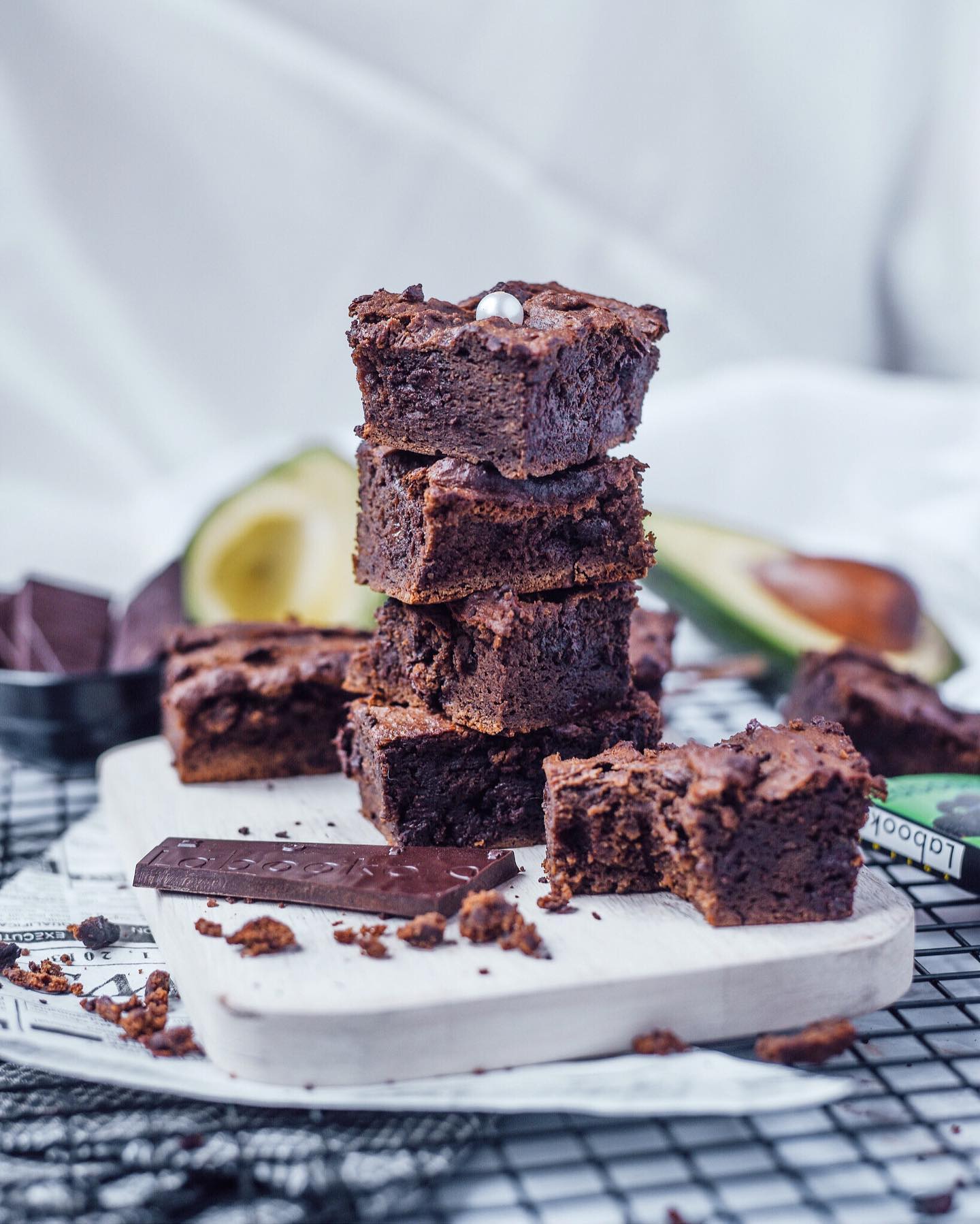 Healthy Avocado Chocolate Brownies