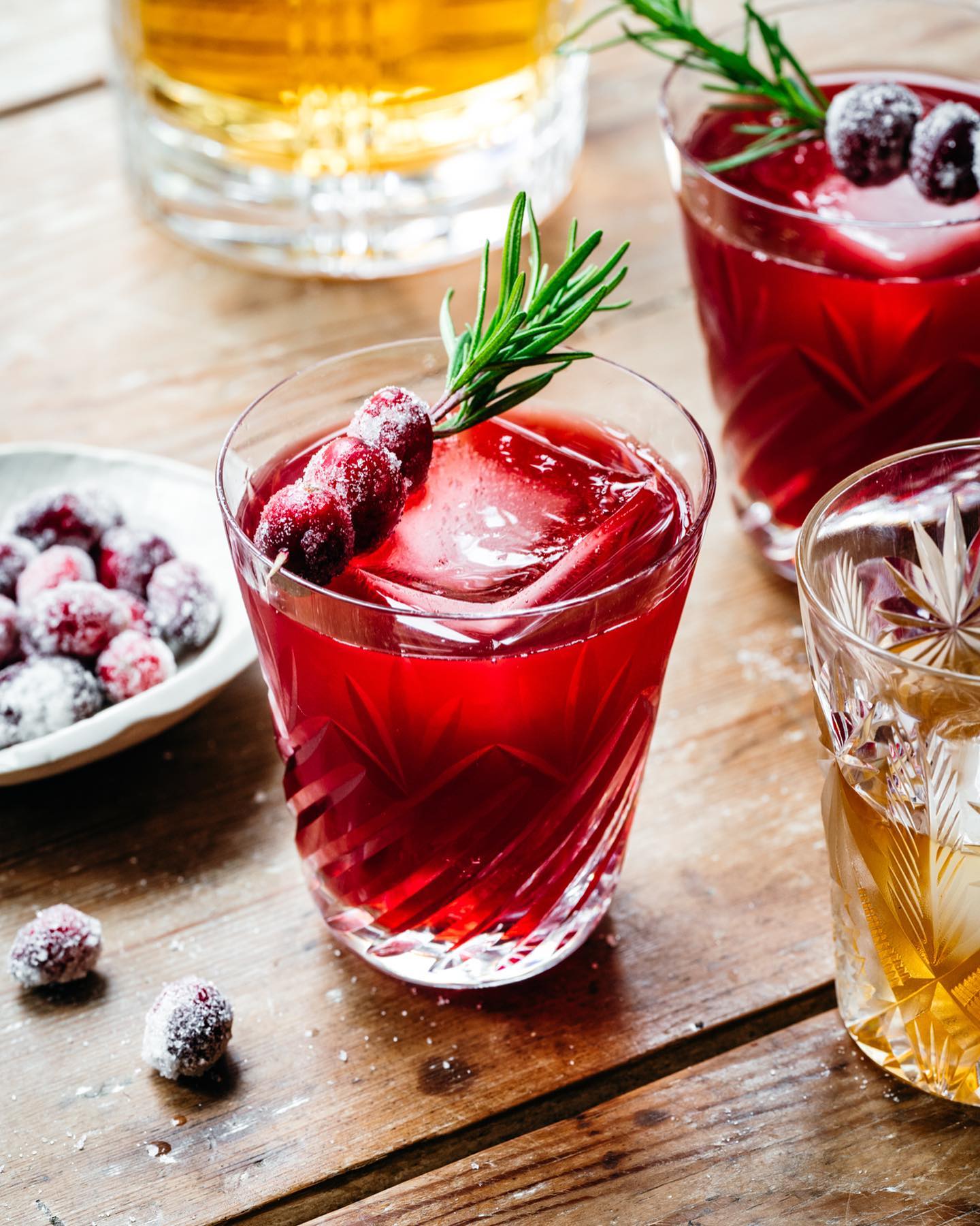 Festive Cranberry Old Fashioned Cocktail