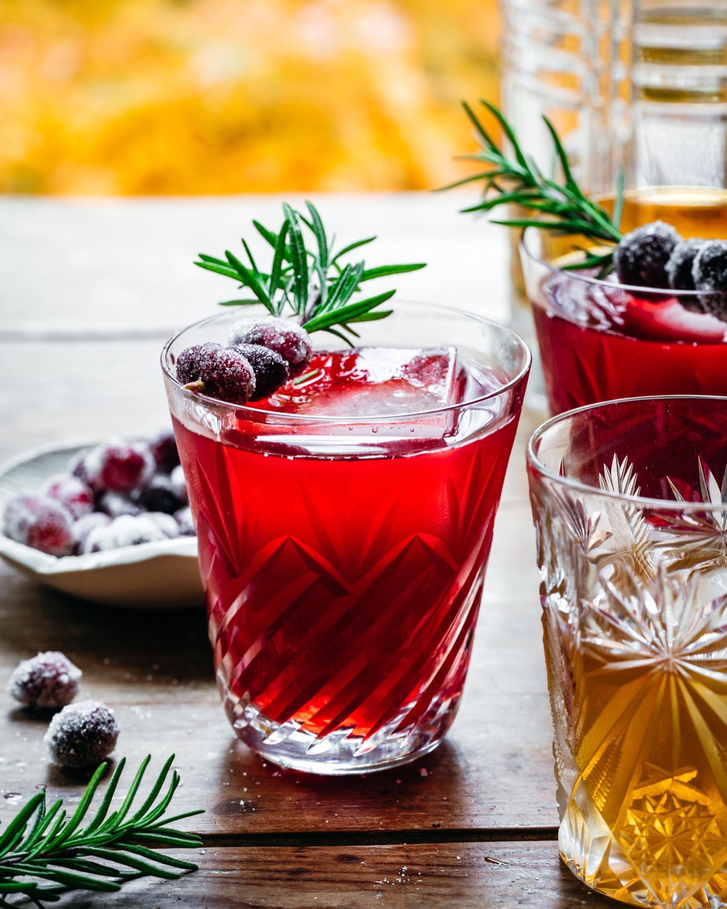Festive Cranberry Old Fashioned Cocktail