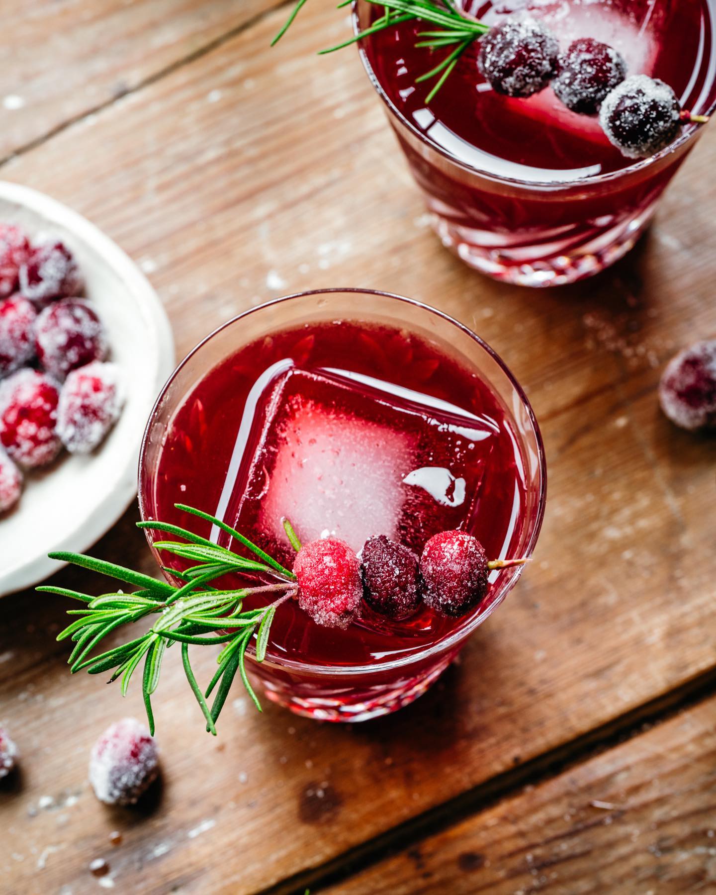 Festive Cranberry Old Fashioned Cocktail