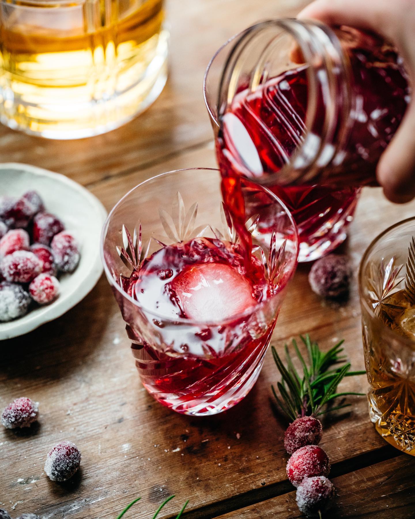 Festive Cranberry Old Fashioned Cocktail