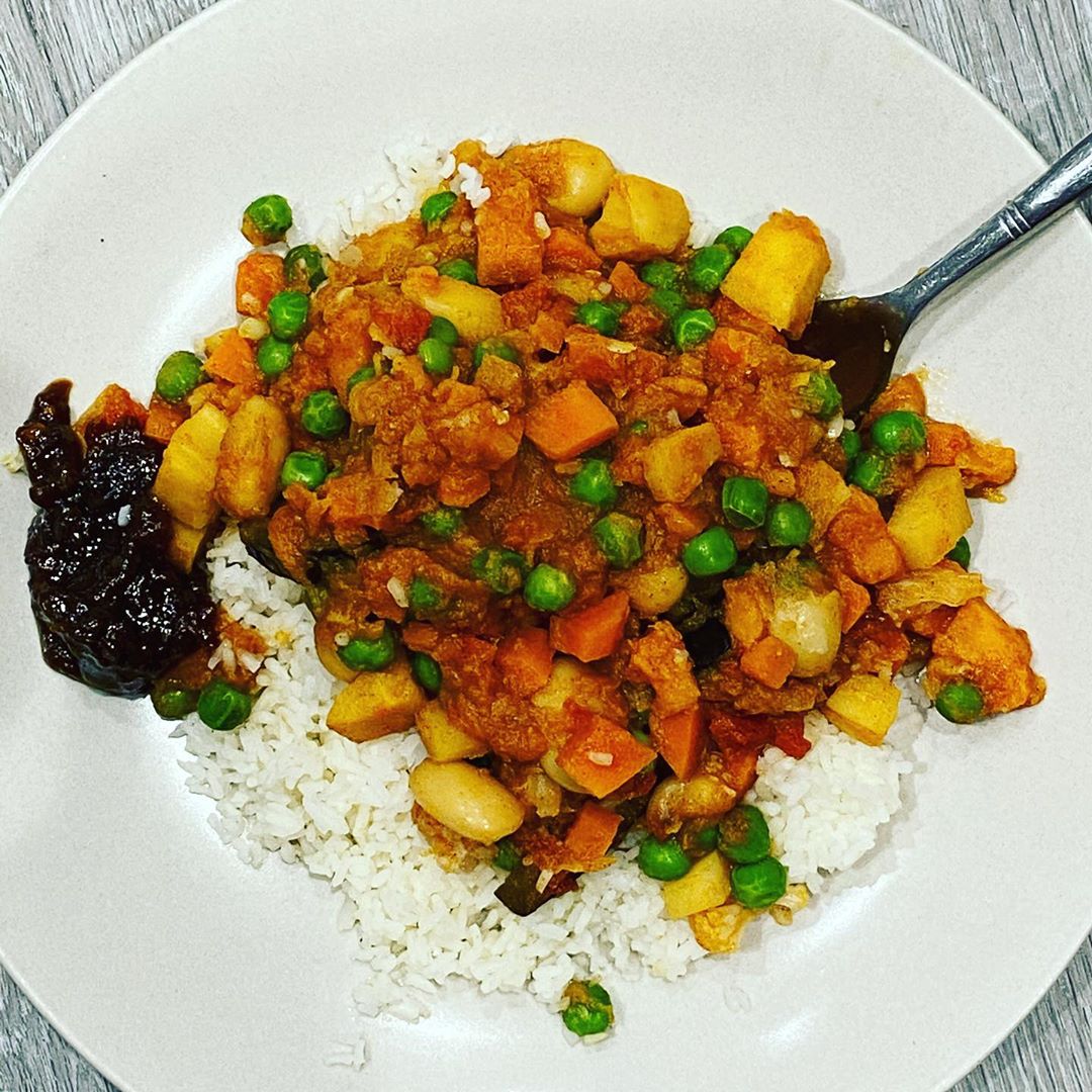 Sweet Potato and Pea Chilli