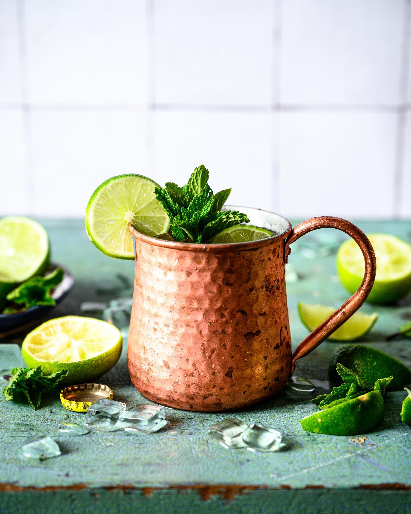 Tequila Mule with Lime and Ginger