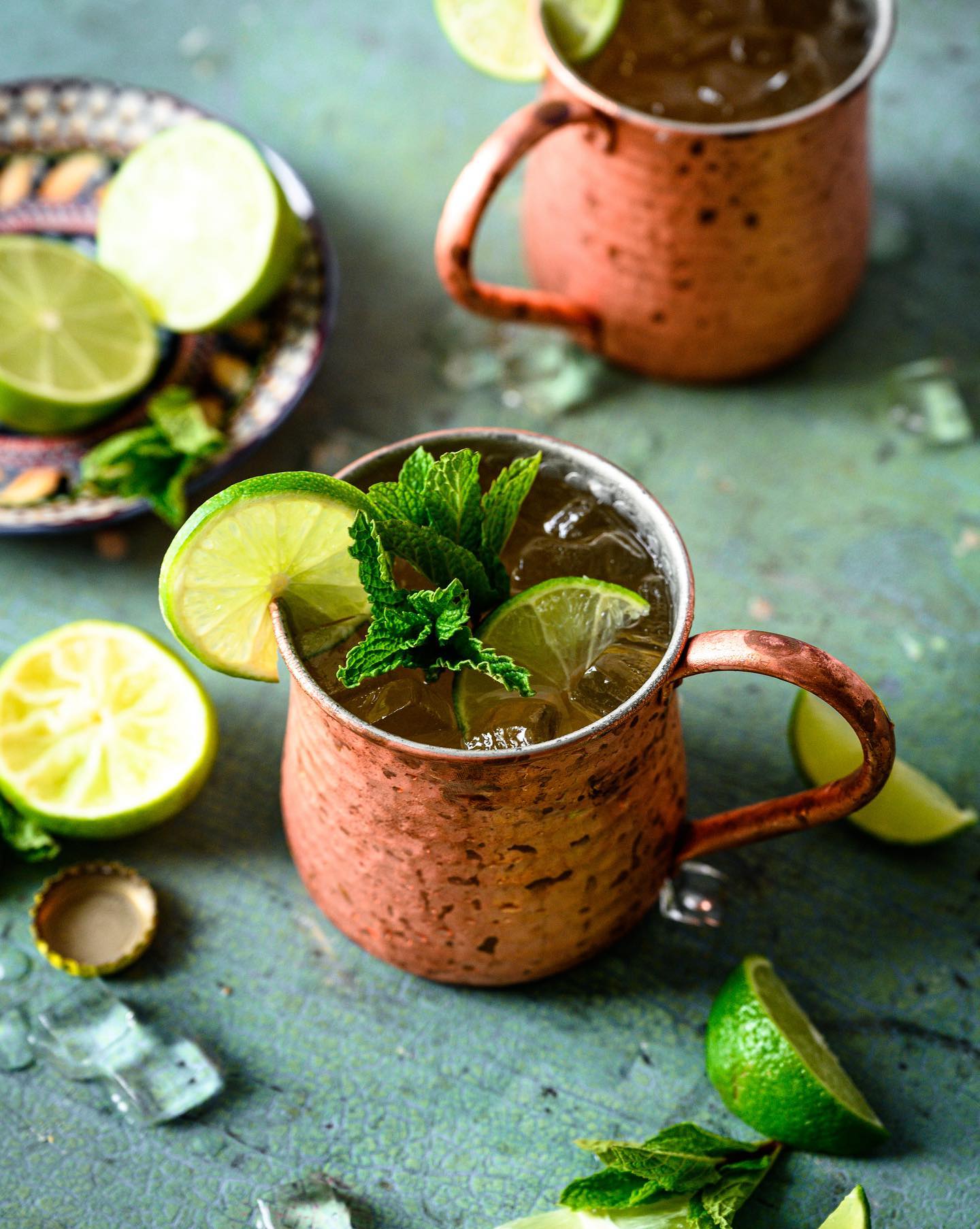Tequila Mule with Lime and Ginger
