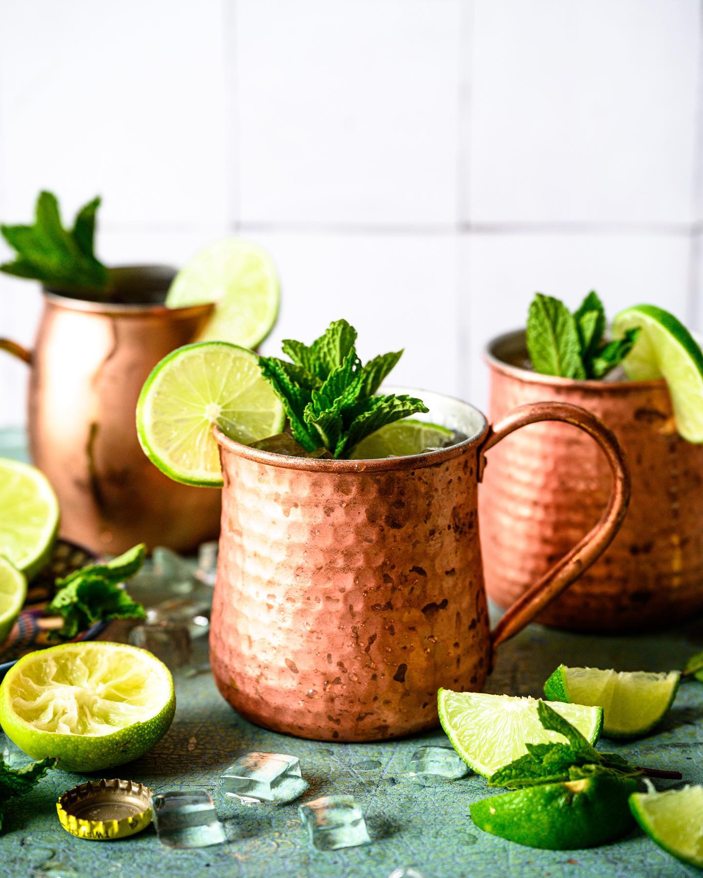 Tequila Mule with Lime and Ginger