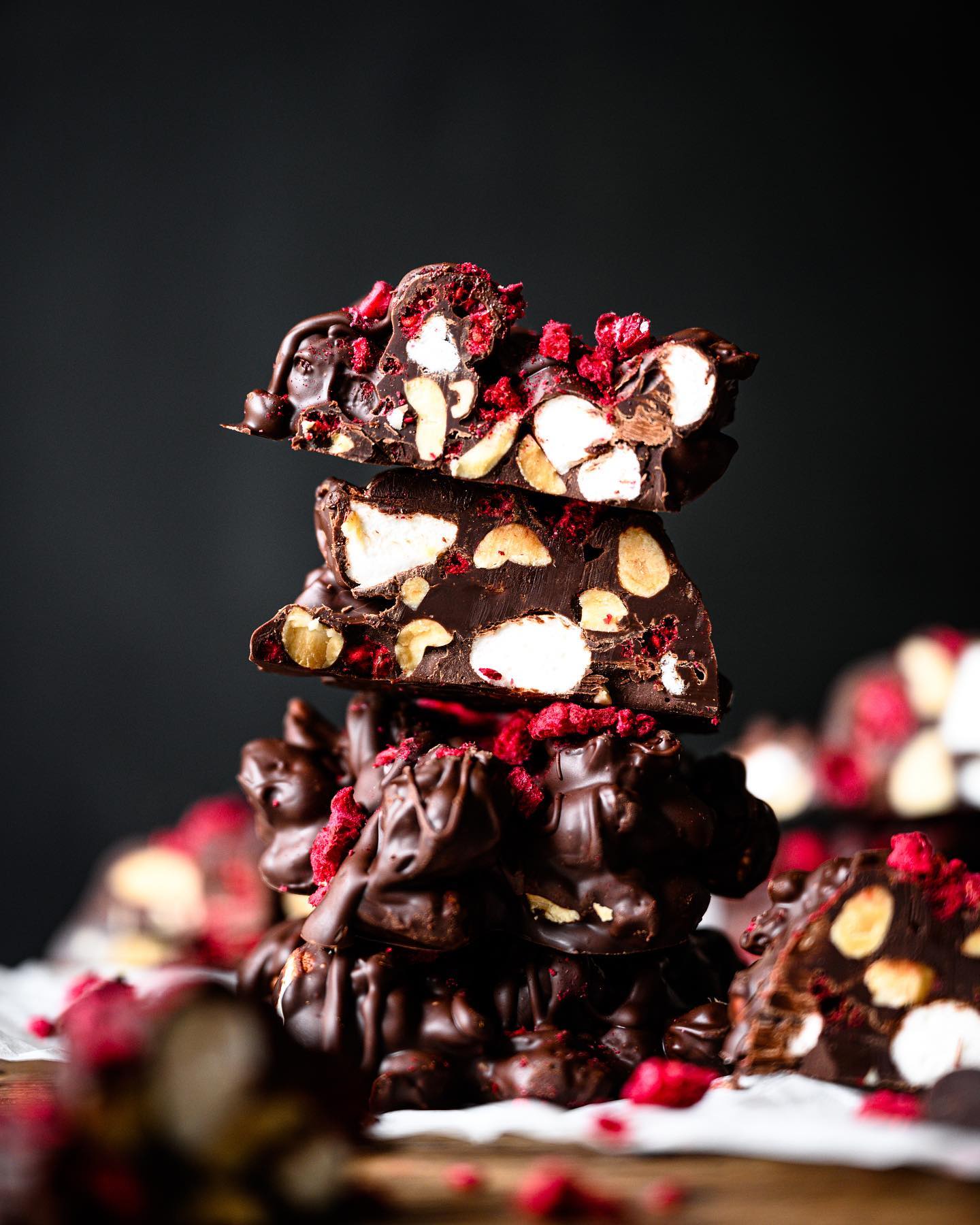 Easy Dark Chocolate Peanut Clusters