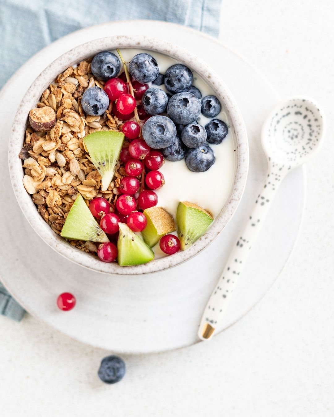 Simple Vegan Yogurt Granola Fruit Bowl