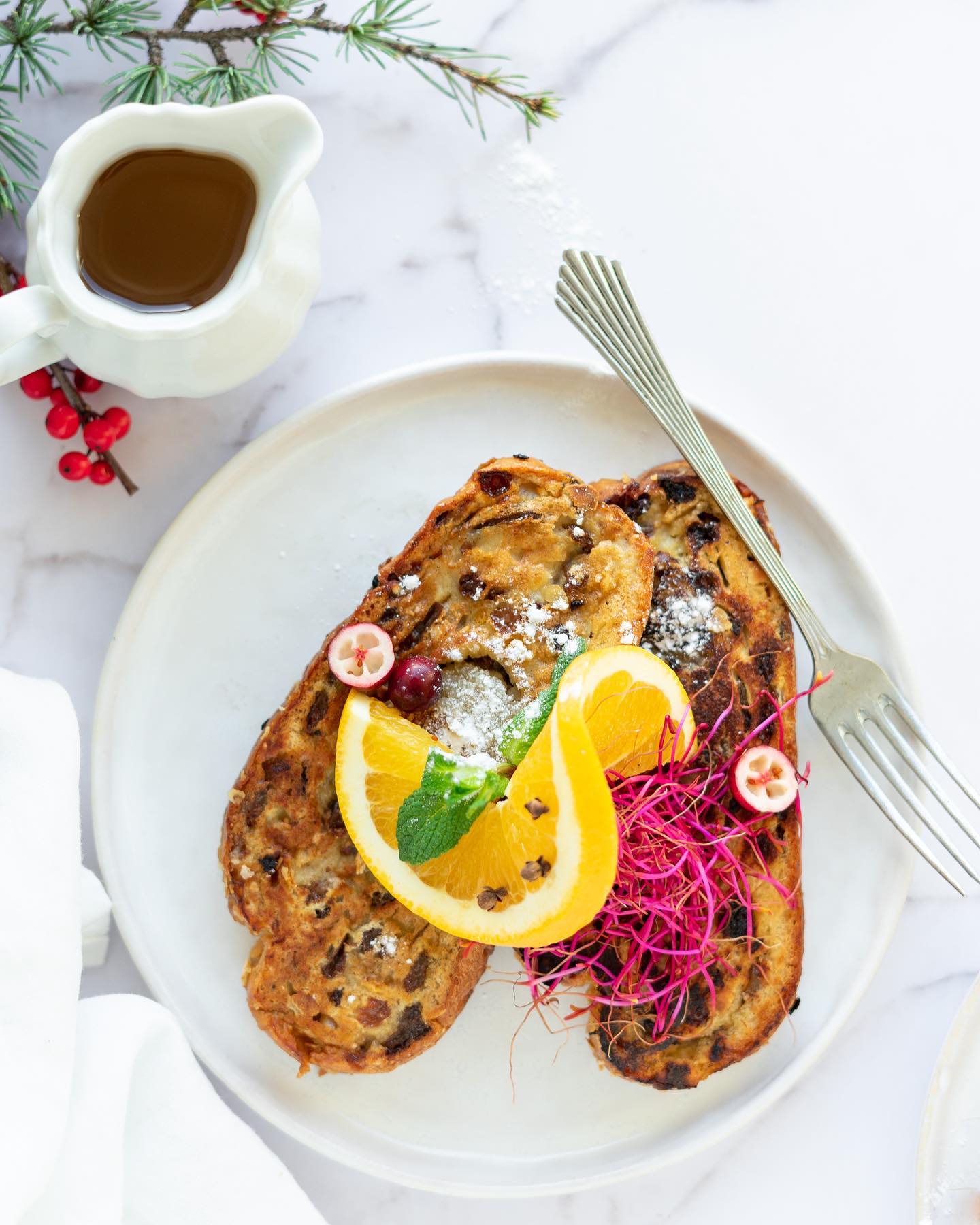Vegan French Toast with Christmas Bread