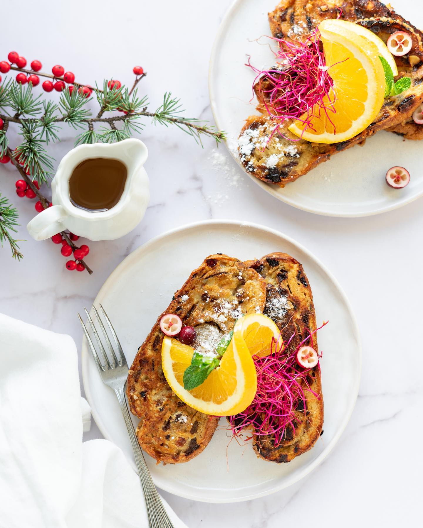Vegan French Toast with Christmas Bread