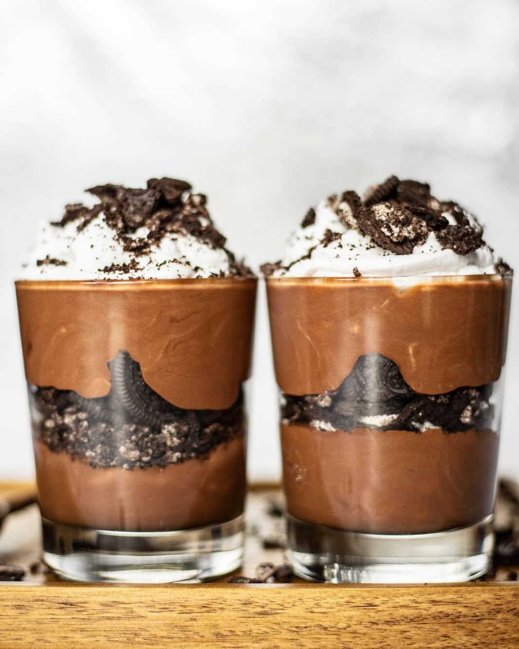 Vegan Creamy Chocolate Dessert with Cookies