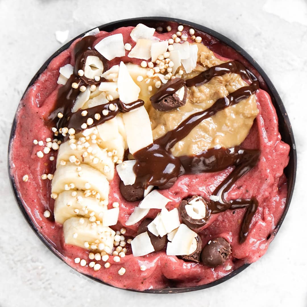 Pink Banana Raspberry Nice Cream Bowl