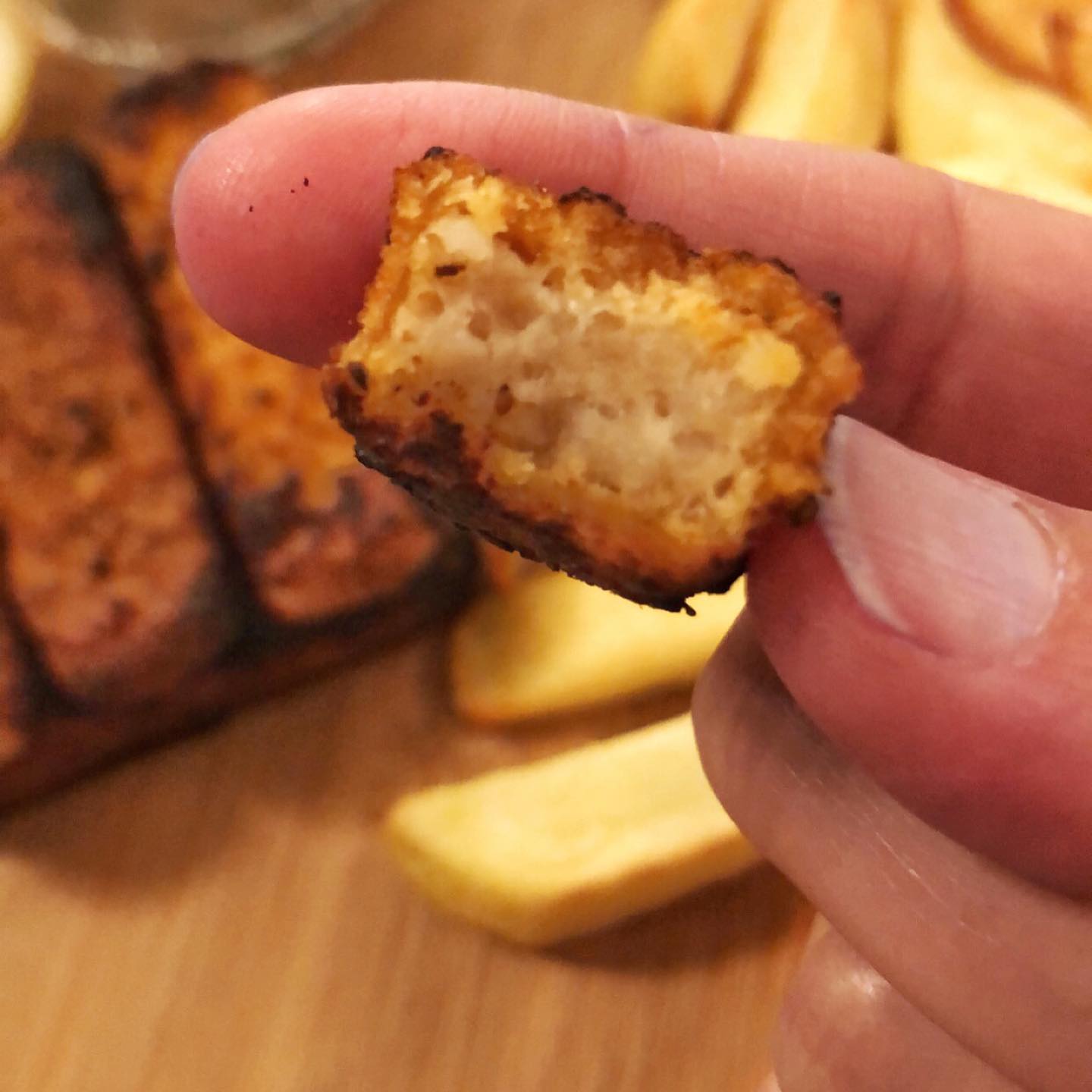 Seasoned Air-Fried Vegan Fish Sticks