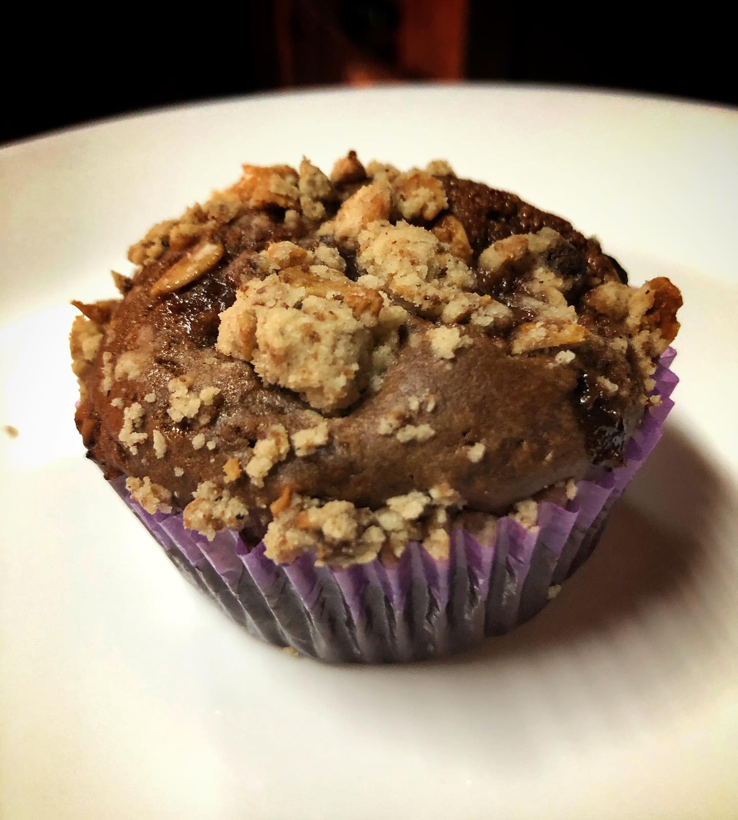 Vegan Black Forest Muffins with Oat Crumble