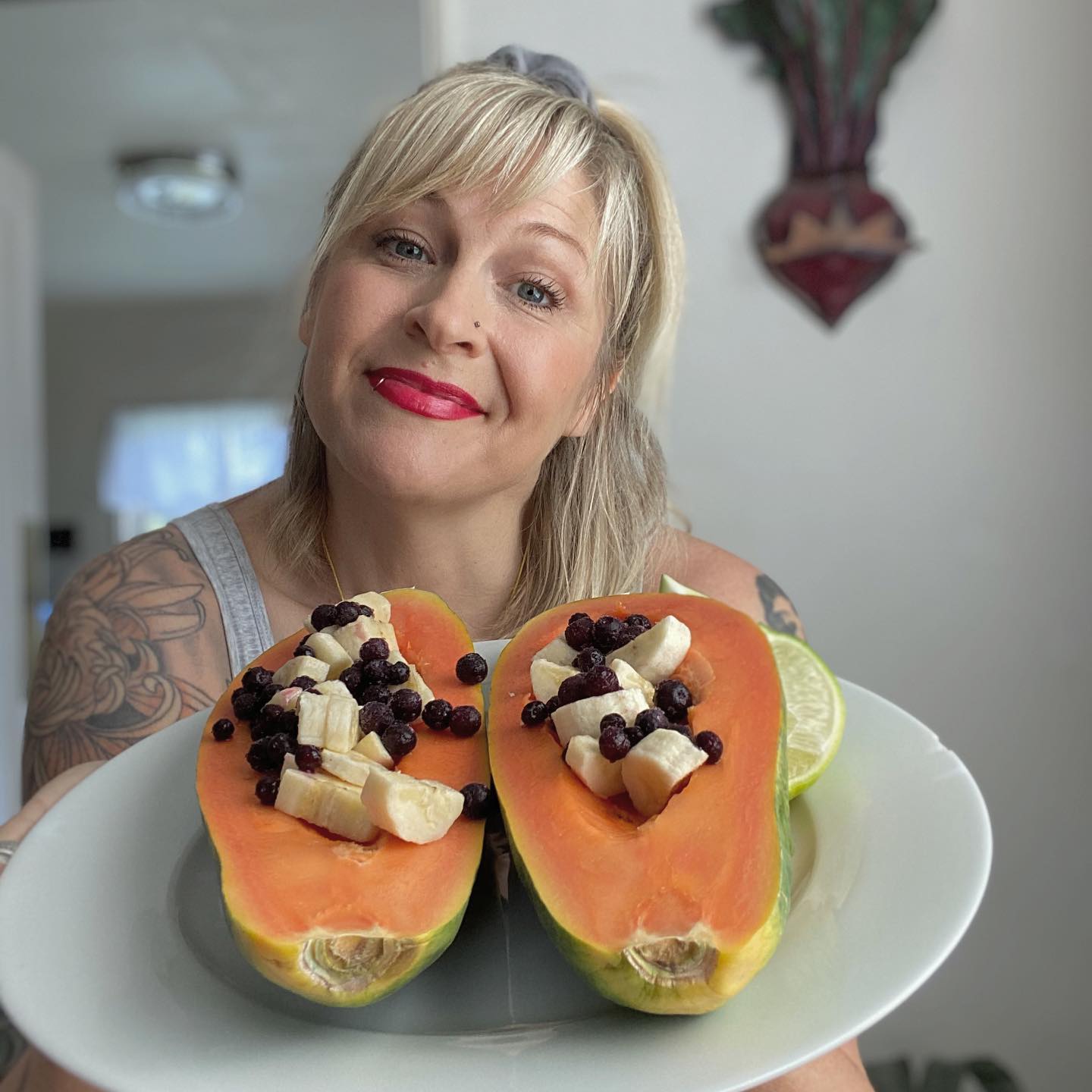 Papaya with Lime and Honey