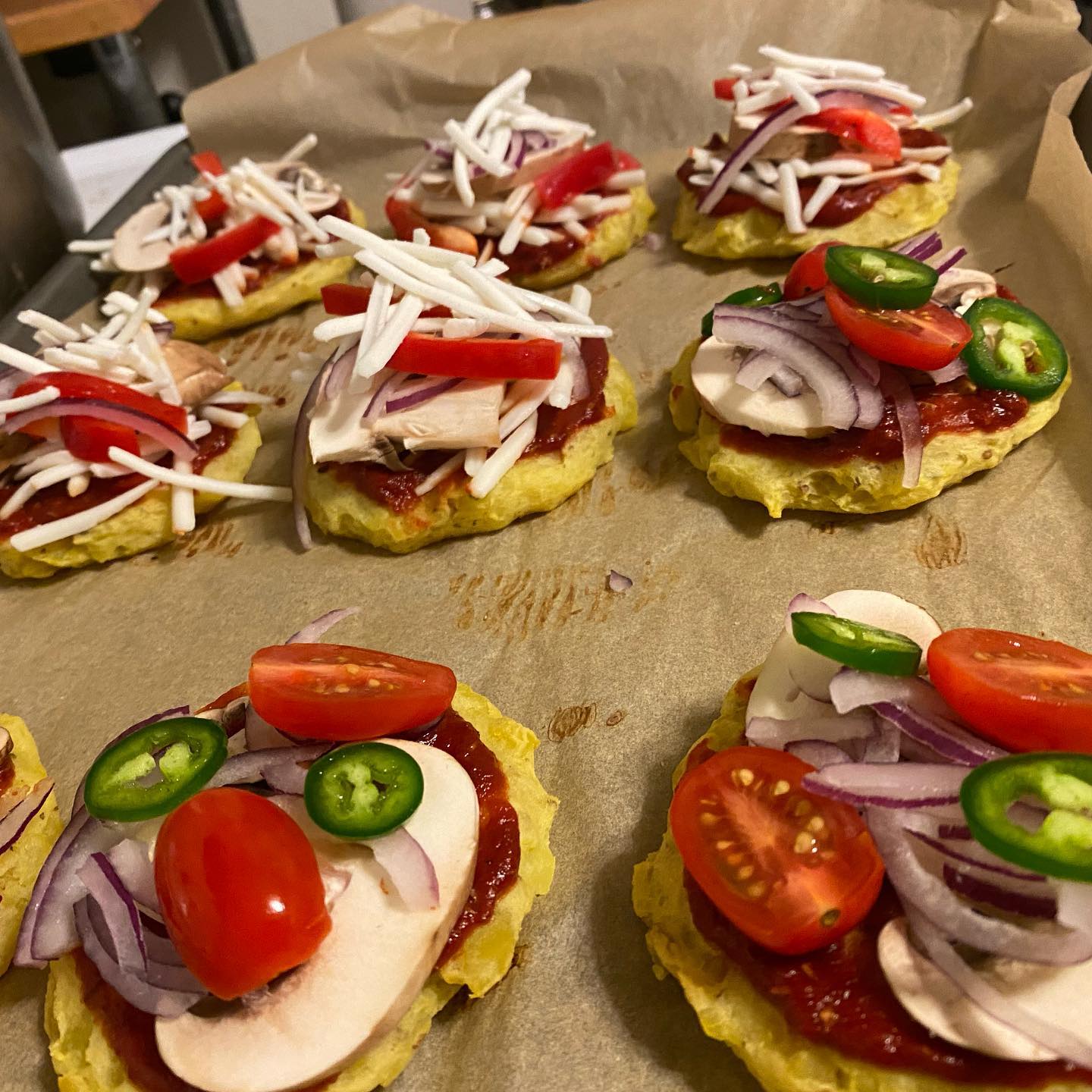 Mini Potato Cake Pizzas