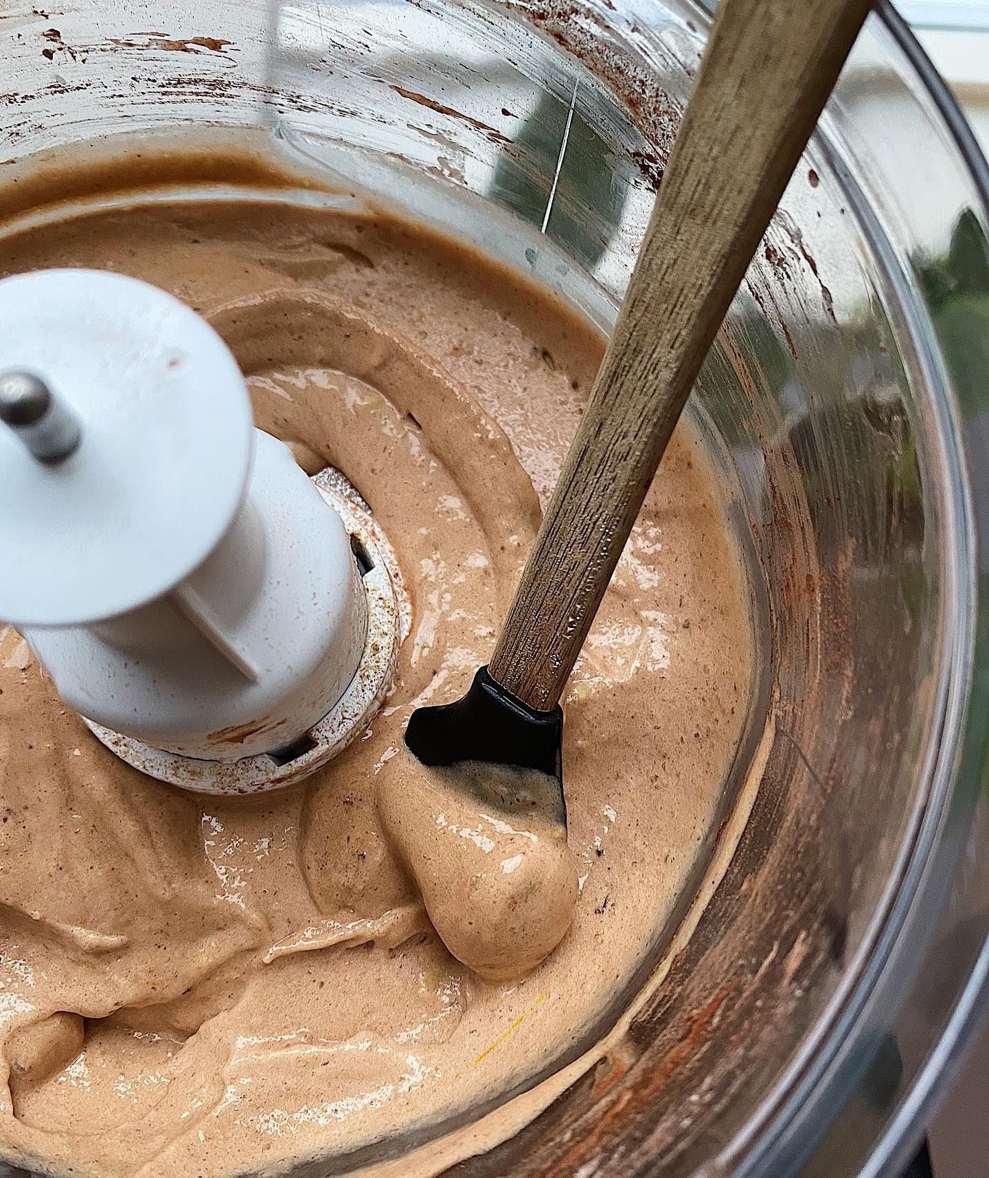 Banana Mango Nicecream with Cacao and Vanilla