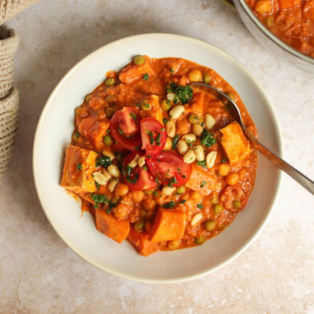 Sweet Potato Peanut Butter Tofu Stew