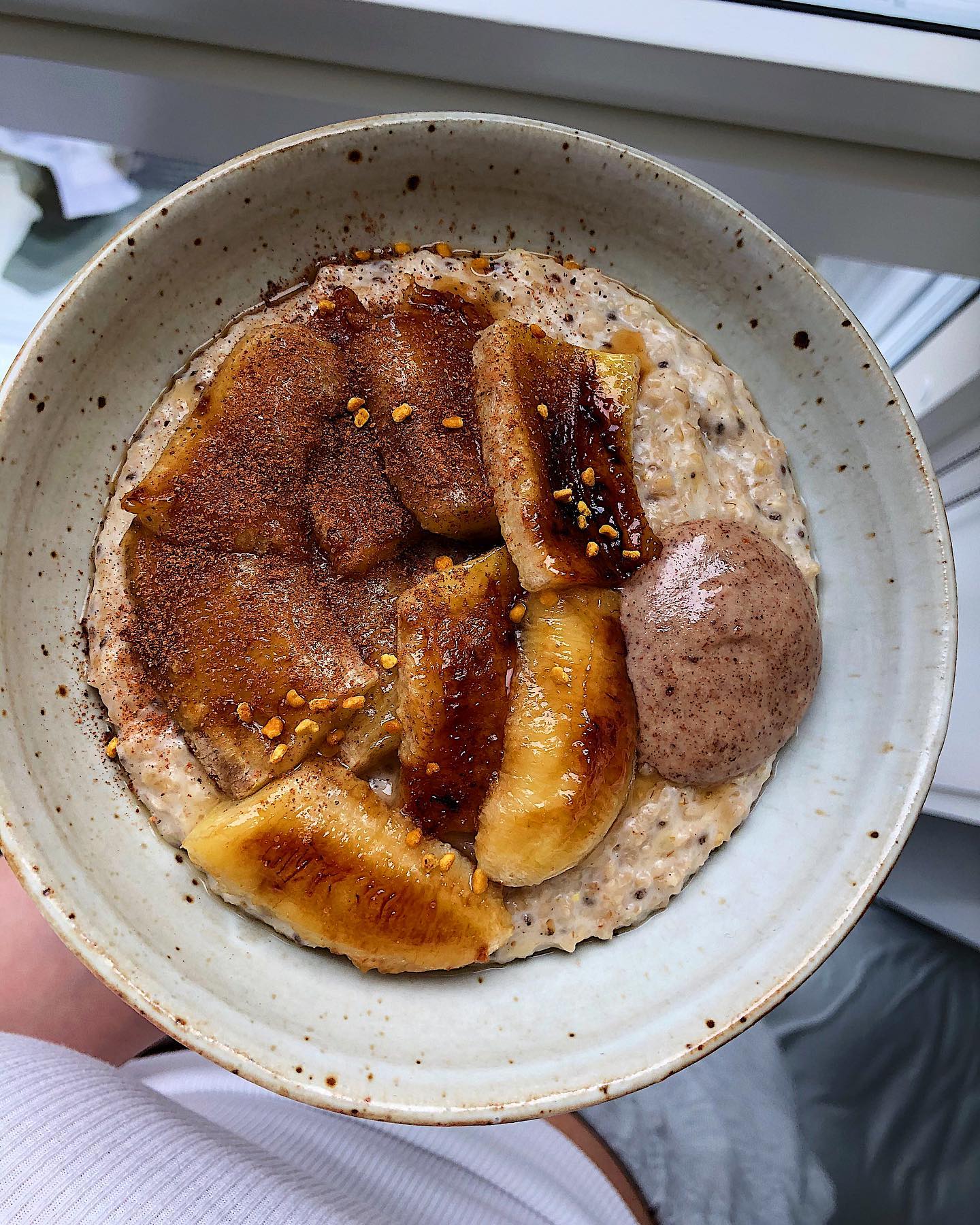 Loaded Oat Bowl with Banana and Almond Butter