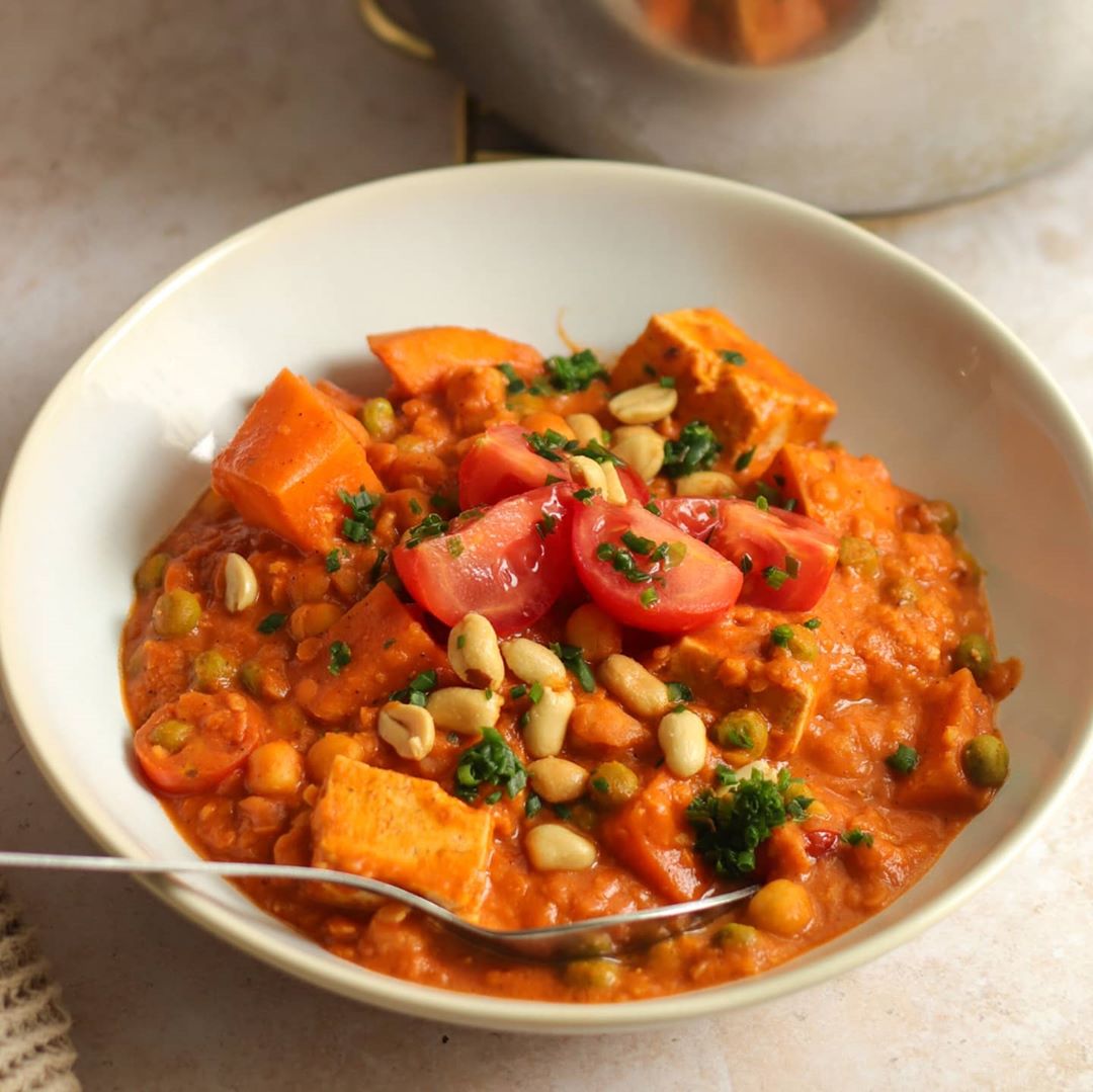 Sweet Potato Peanut Butter Tofu Stew