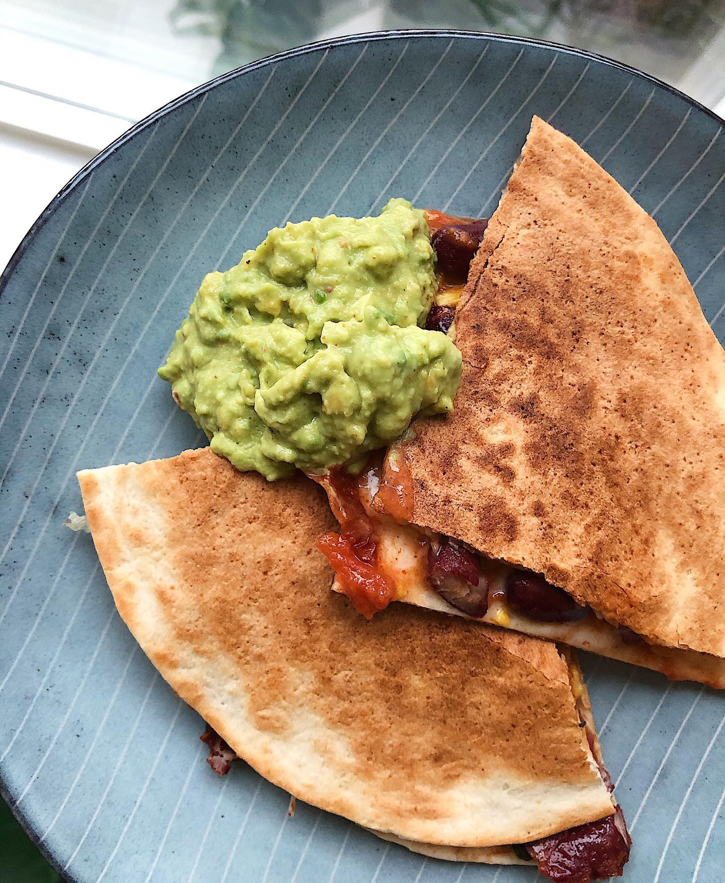 Vegan Quesadillas with Beans and Corn